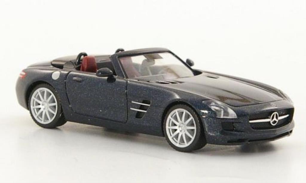 Mercedes SLS 1/87 Herpa AMG Roadster (R197) blauw 2011 modelauto