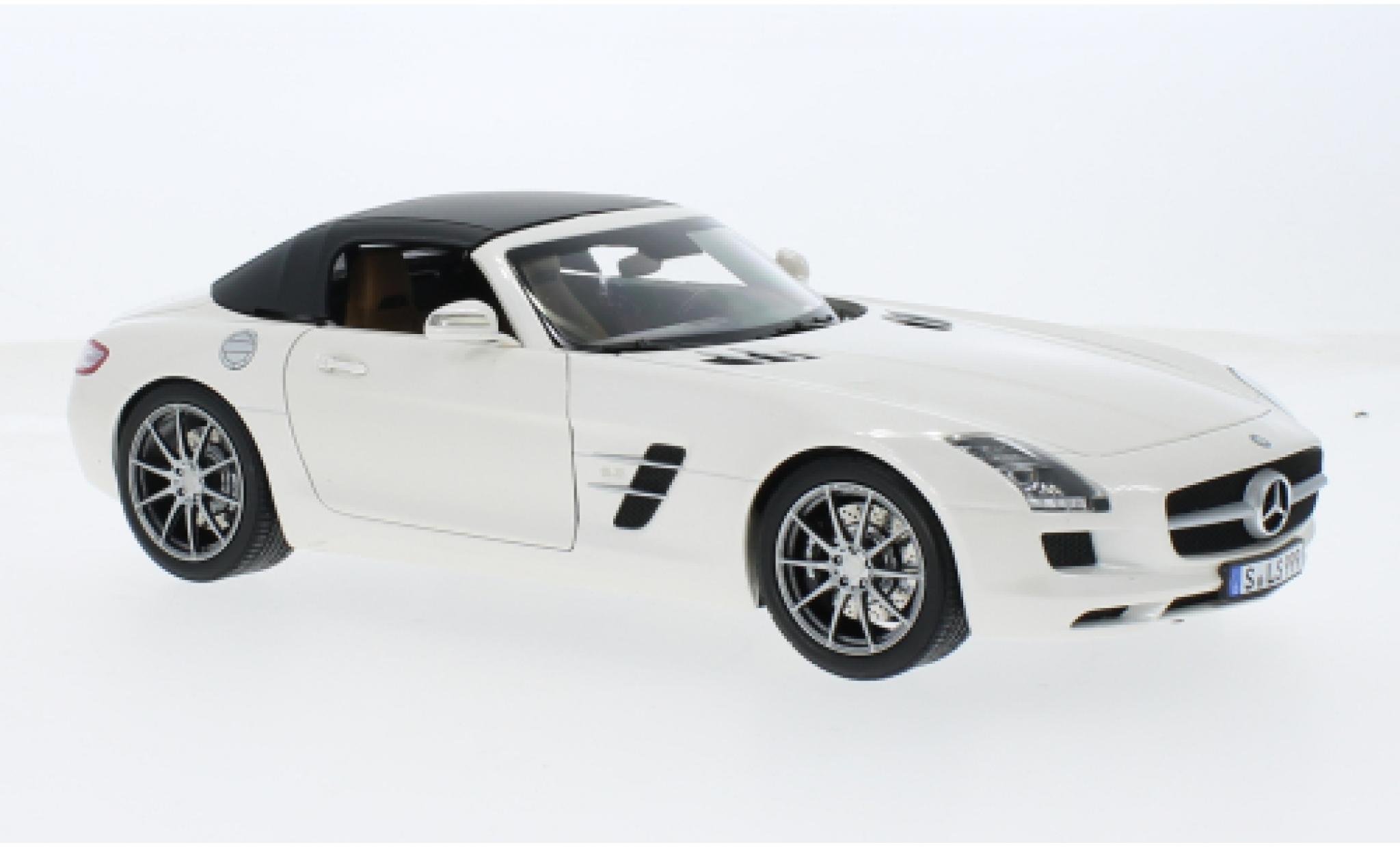 Mercedes SLS 1/18 Norev AMG Roadster wit 1:18 modelauto