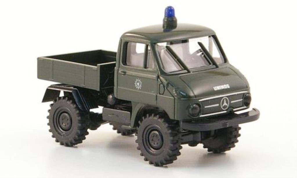 Mercedes Unimog 1/87 Brekina 411 Pritsche Politie modelauto