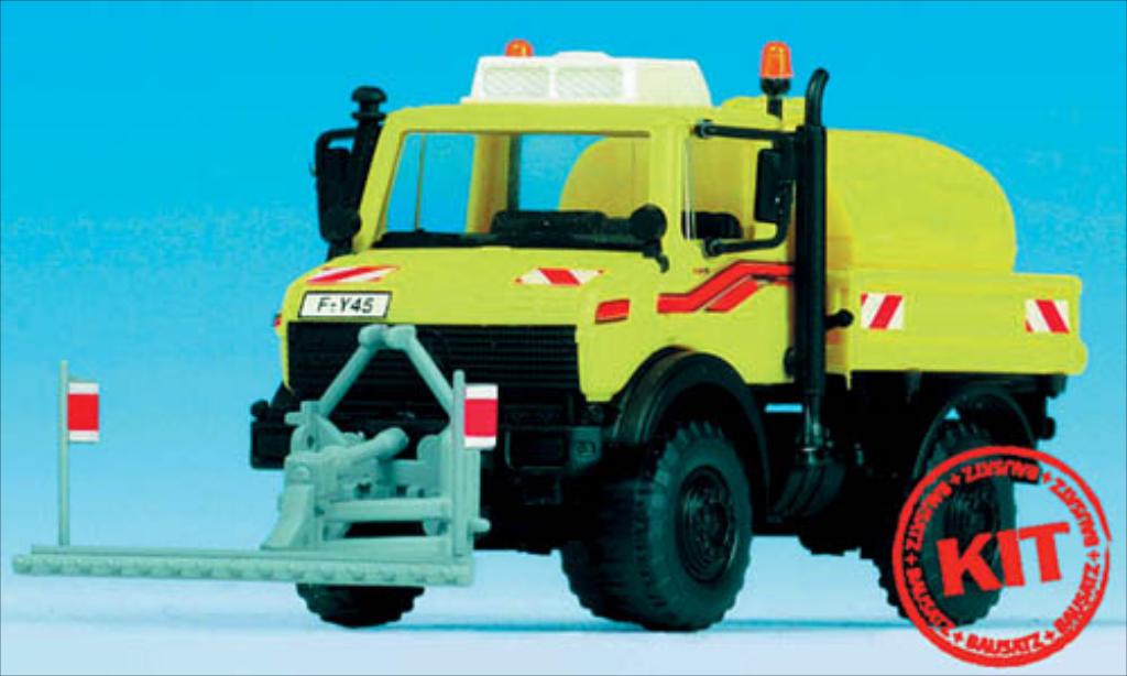 Mercedes Unimog 1/87 Kibri geel modelauto