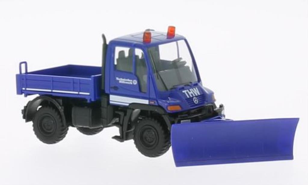 Mercedes Unimog 1/87 Wiking U 400 THW mit Raumschild modelauto