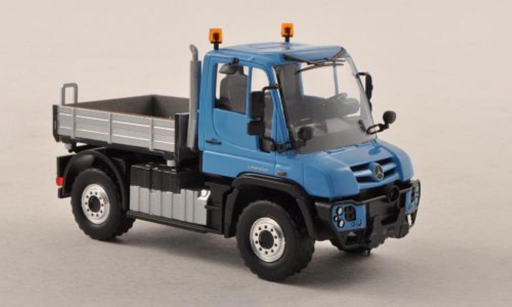 Mercedes Unimog 1/87 Busch U430 Pritsche blauw modelauto