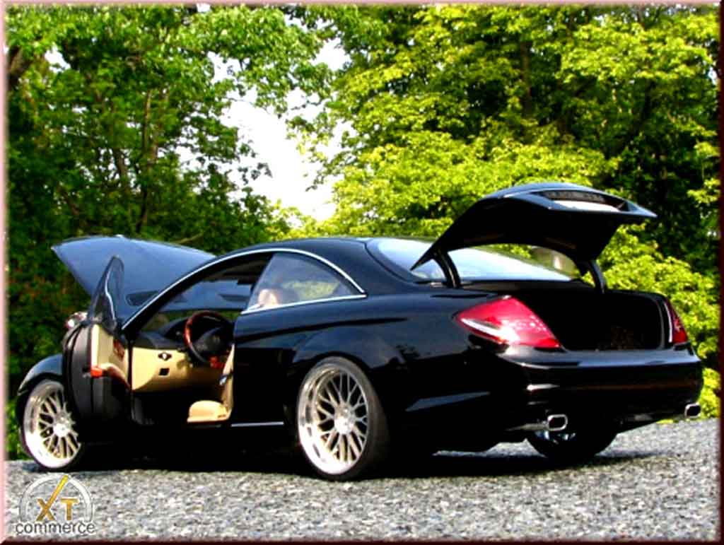 Mercedes Classe CL Base zwart jantes bbs bords larges 19 pouces 1/18 Autoart