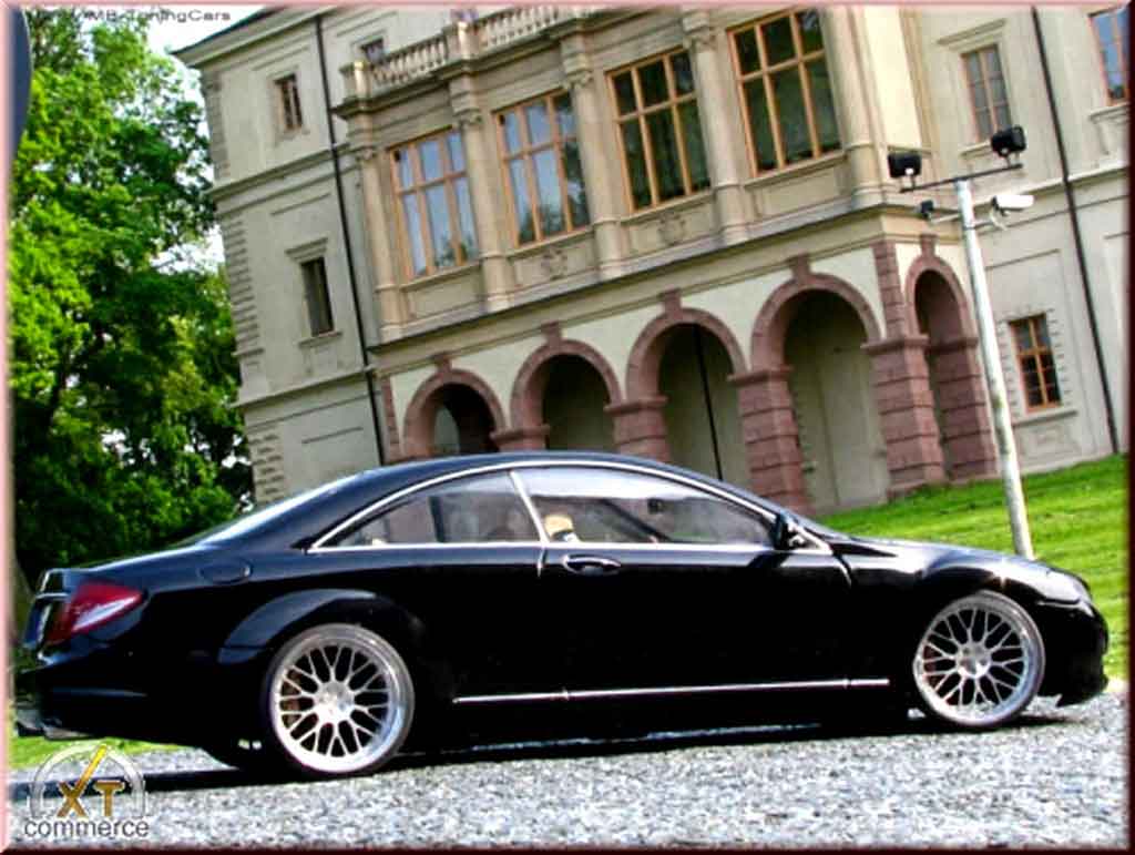 Mercedes Classe CL Base zwart jantes bbs bords larges 19 pouces 1/18 Autoart