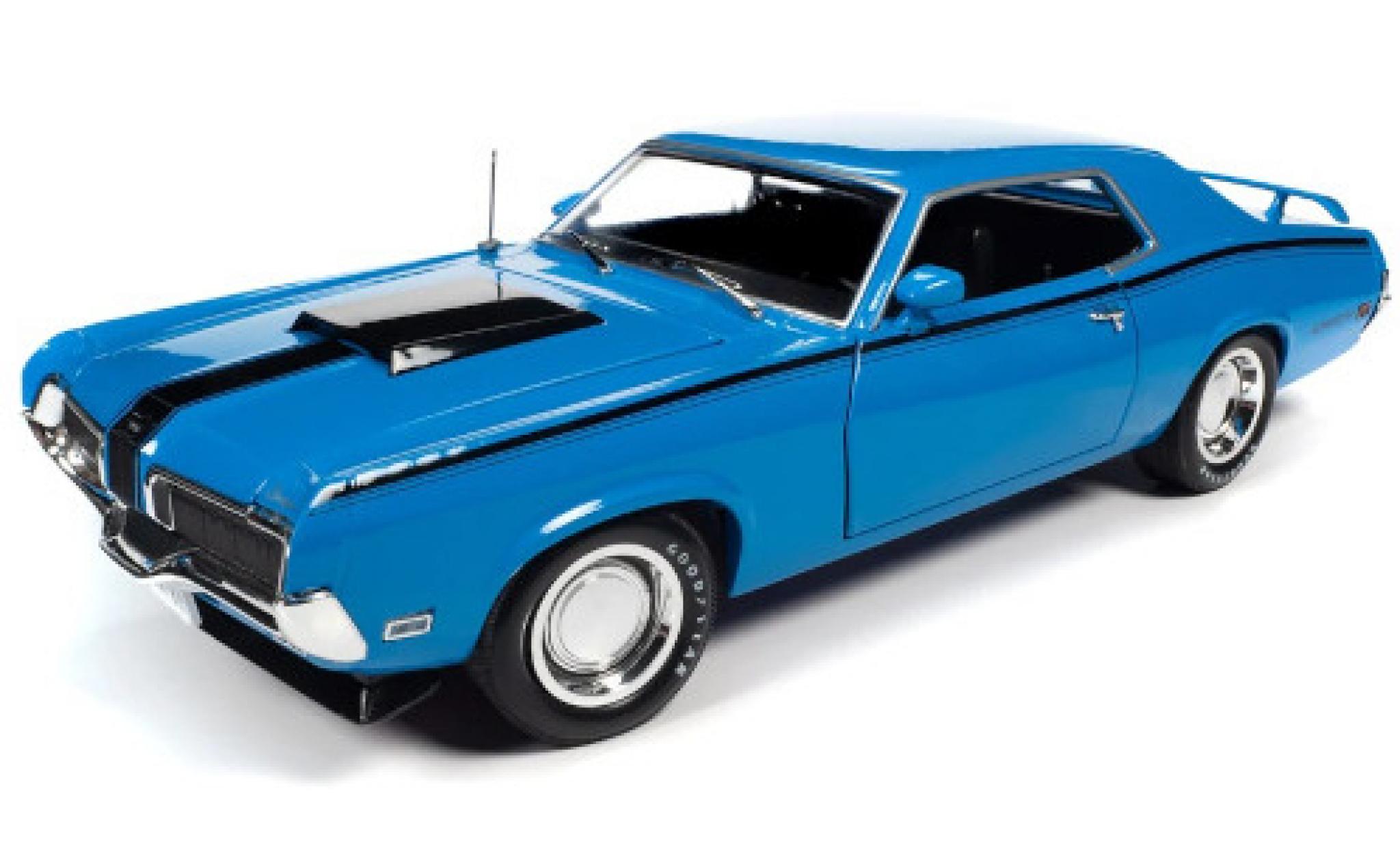 Mercury Cougar 1/18 Auto World Hardtop blauw 1:18 modelauto