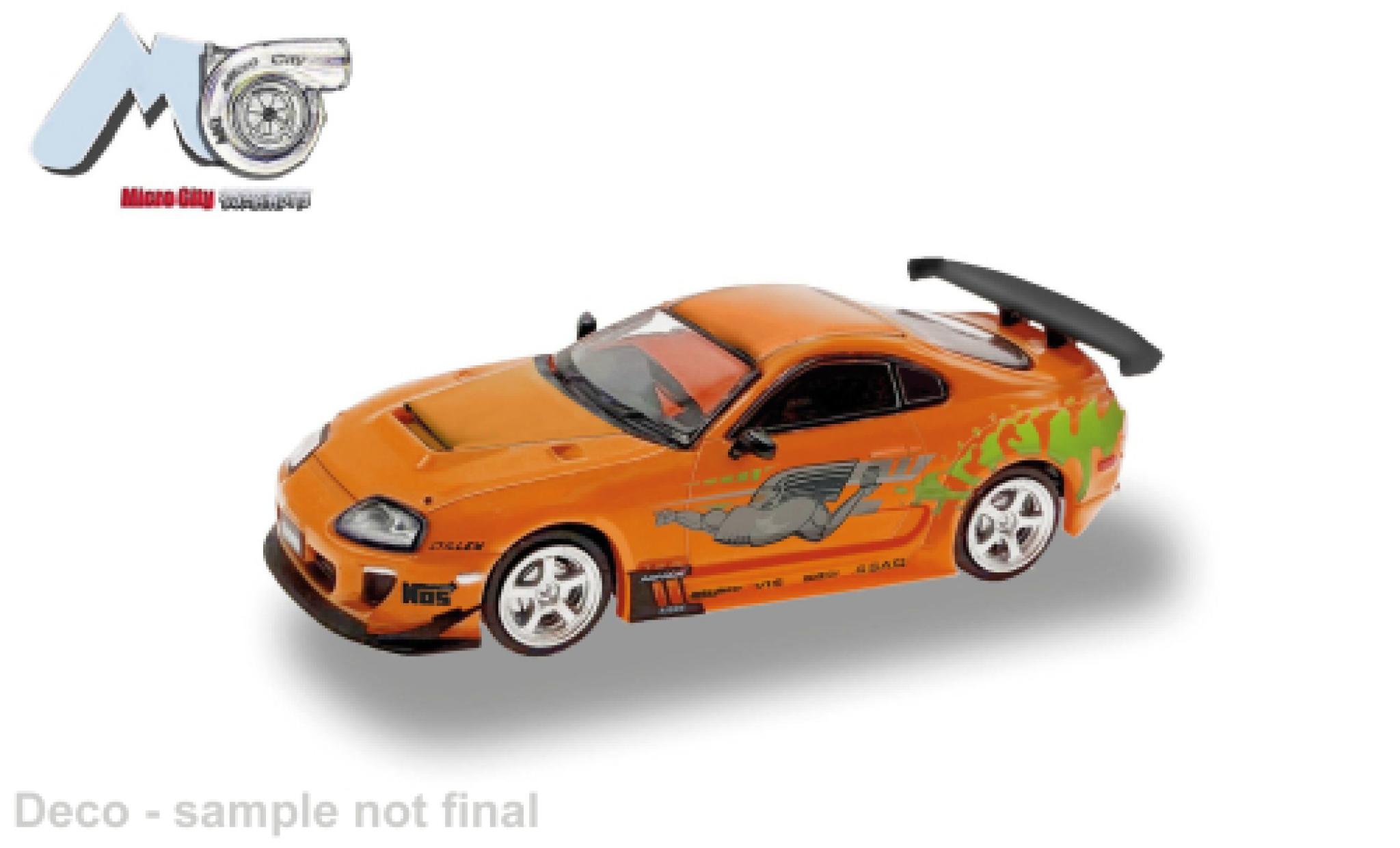 Toyota Supra 1/87 Micro City 87 oranje 1:87 modelauto