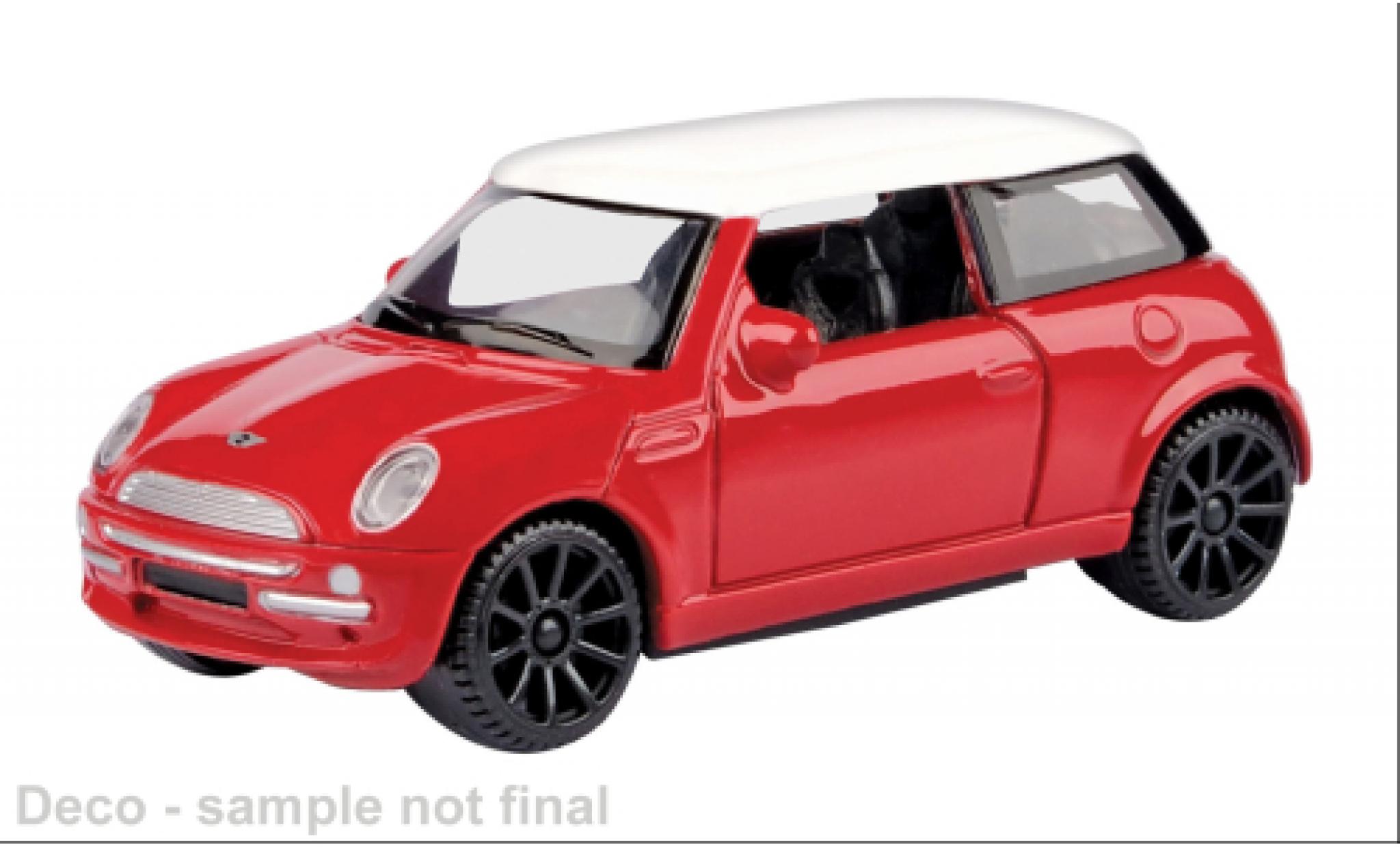Mini Cooper 1/43 Motormax rood/wit 1:43 modelauto