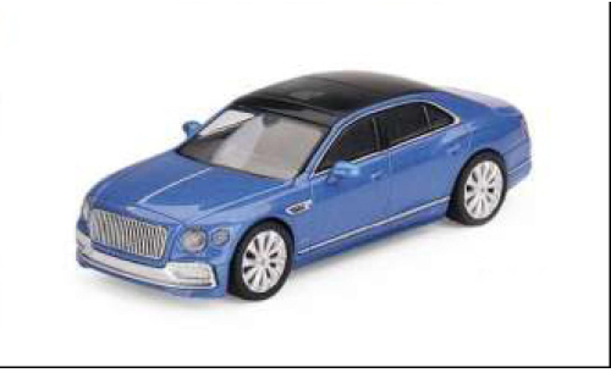 Bentley Flying Spur 1/64 Mini GT blauw/zwart 1:64 modelauto