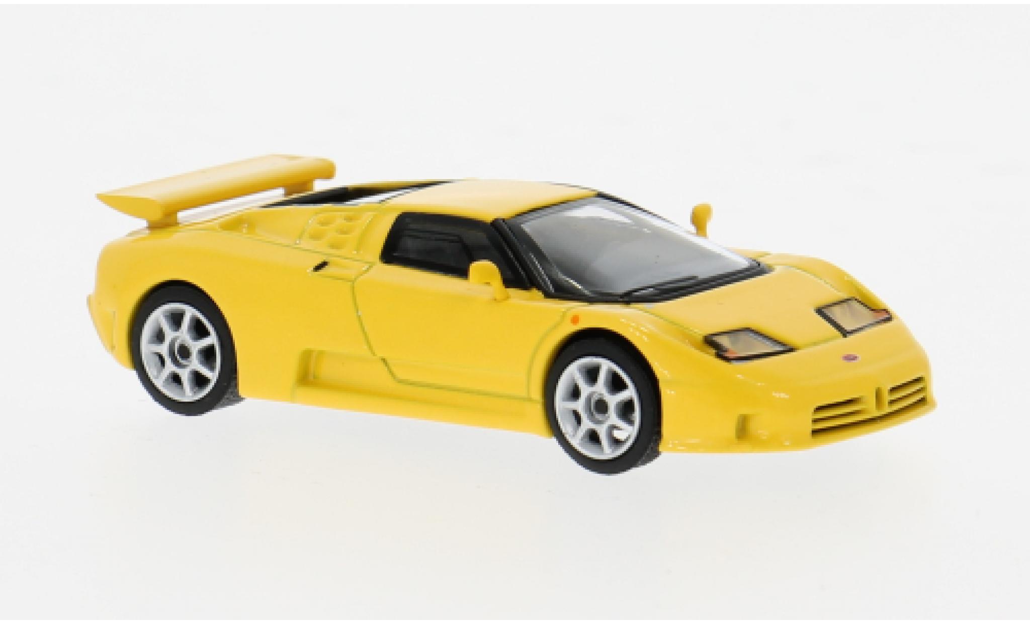 Bugatti EB110 1/64 Mini GT Super Sport geel 1995 1:64 modelauto
