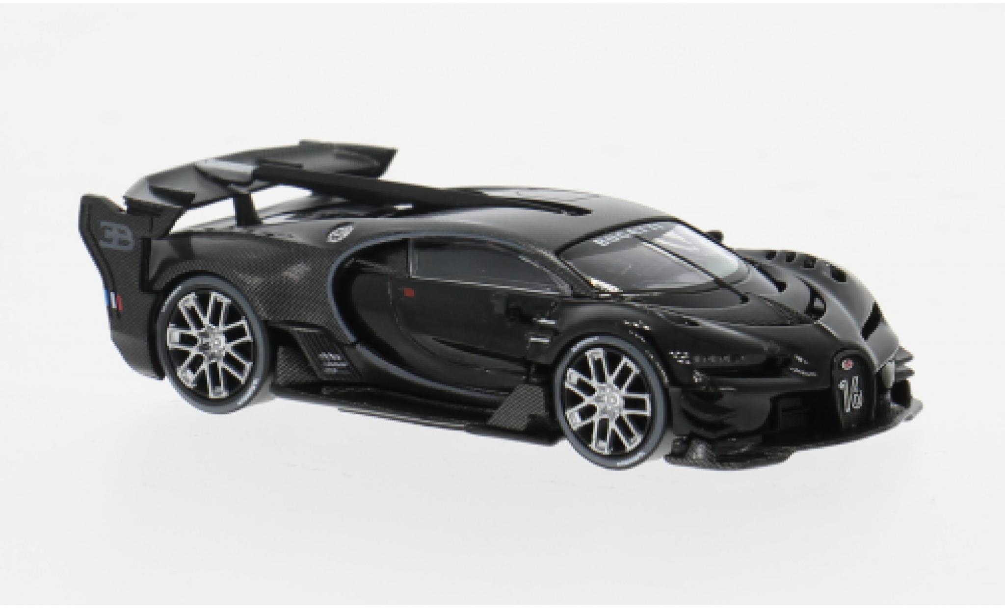 Bugatti Vision 1/64 Mini GT Gran Turimo zwart 2015 1:64 modelauto