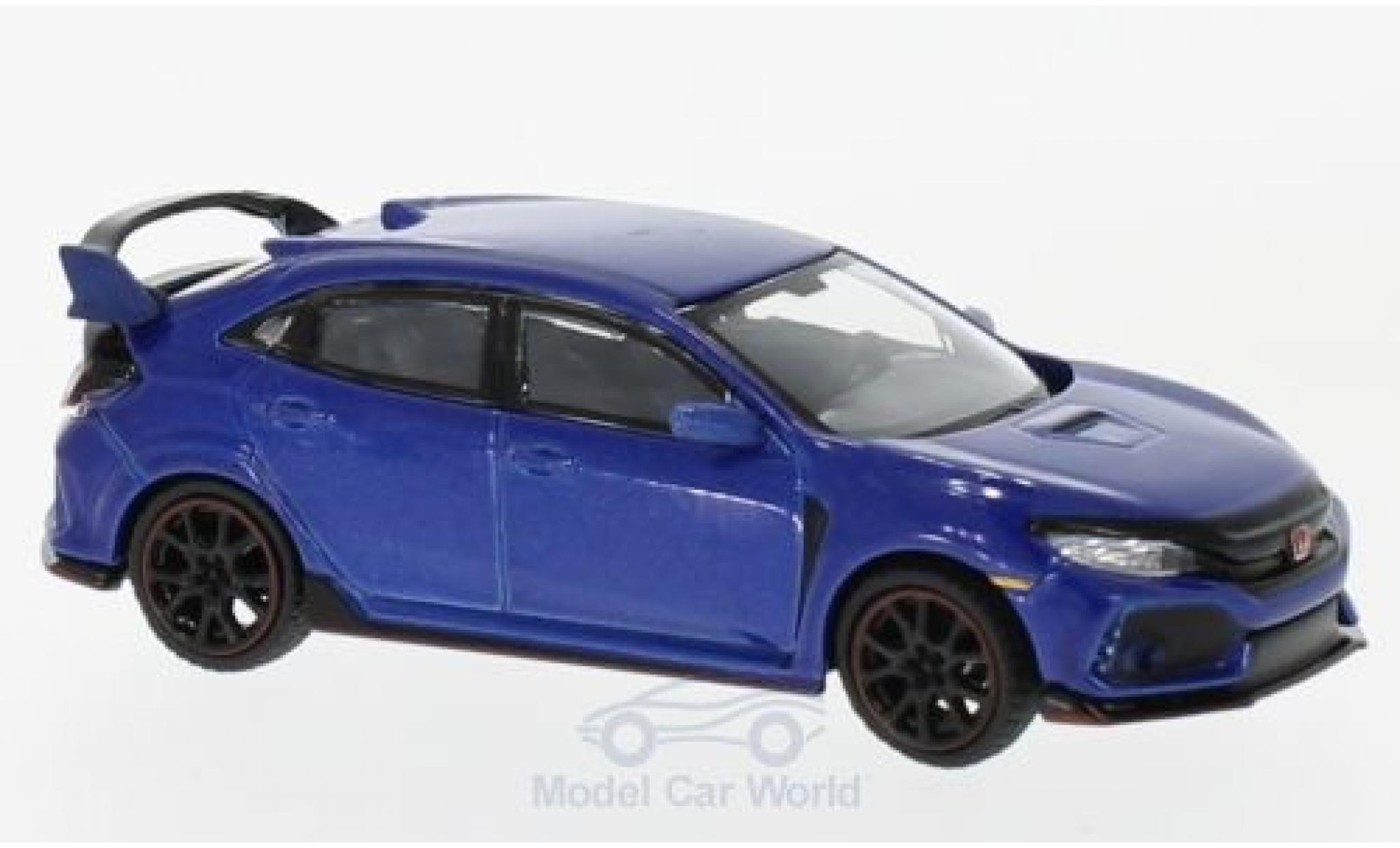 Honda Civic 1/64 Mini GT Type R (FK8) metallic blauw modelauto