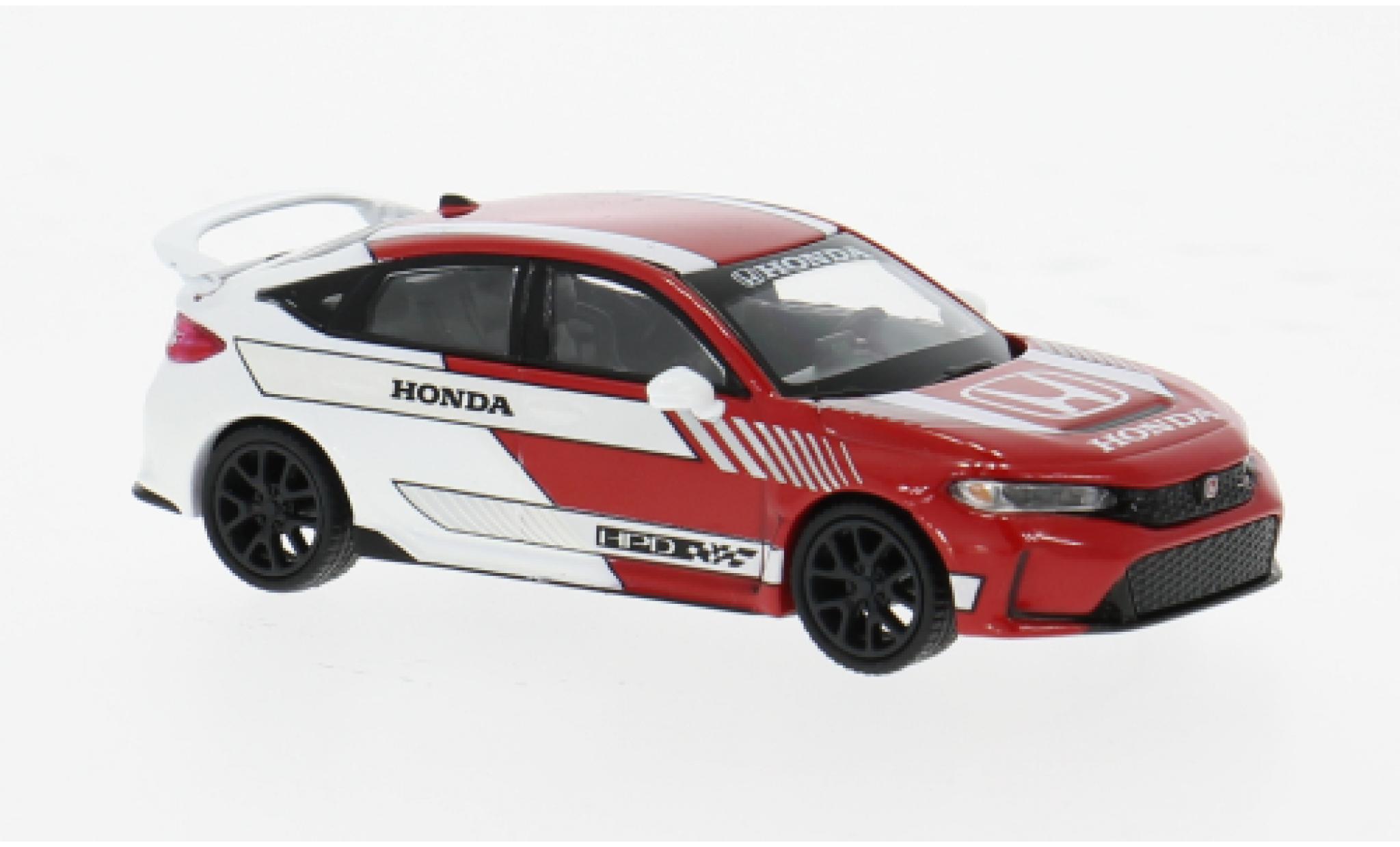 Honda Civic 1/64 Mini GT Type R wit/rood 2023 1:64 modelauto