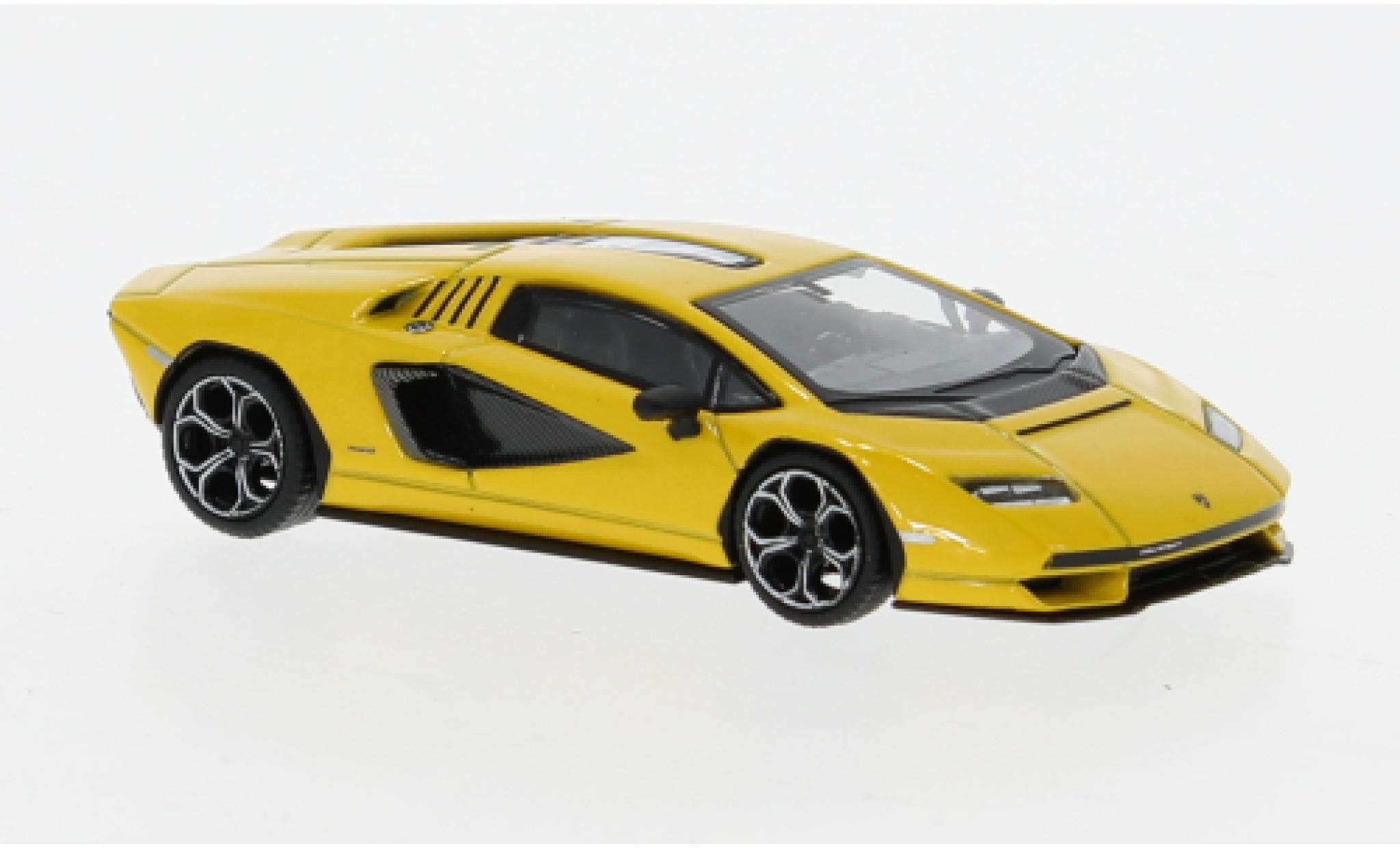Lamborghini Countach 1/64 Mini GT LPI 800-4 geel 1:64 modelauto