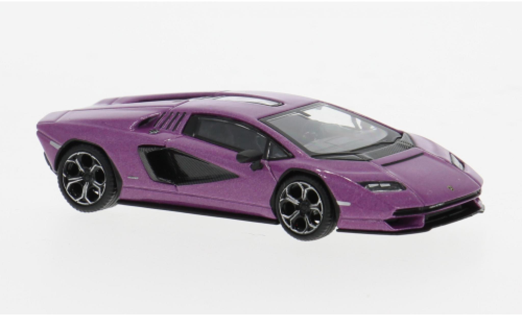 Lamborghini Countach 1/64 Mini GT LPI 800-4 paars 1:64 modelauto