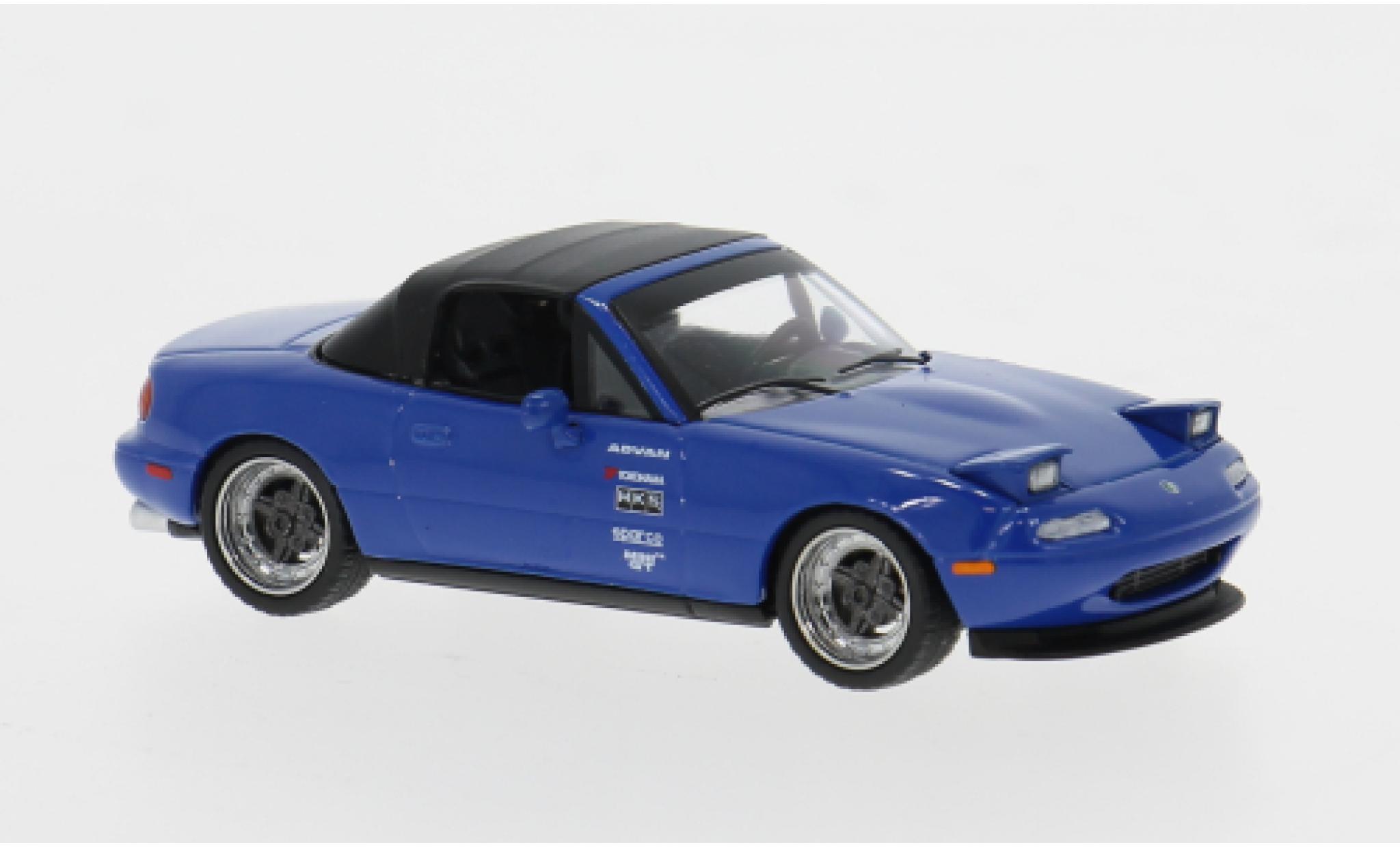 Mazda MX 1/64 Mini GT -5 blauw/zwart 1990 1:64 modelauto