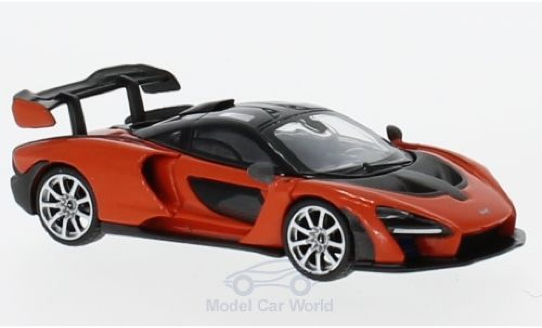 McLaren Senna 1/18 Mini GT oranje modelauto