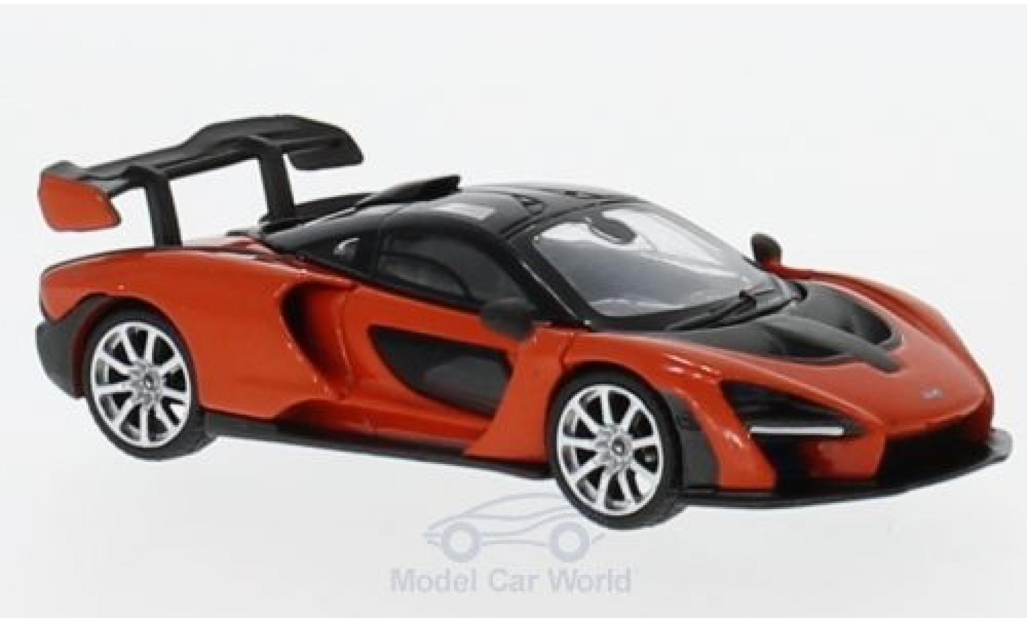 McLaren Senna 1/18 Mini GT oranje RHD modelauto