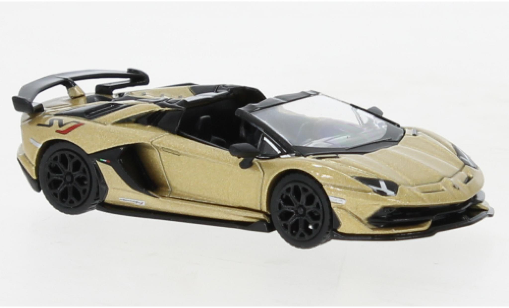 Lamborghini Aventador 1/64 Mini GT SVJ Roadster metallic beige modelauto