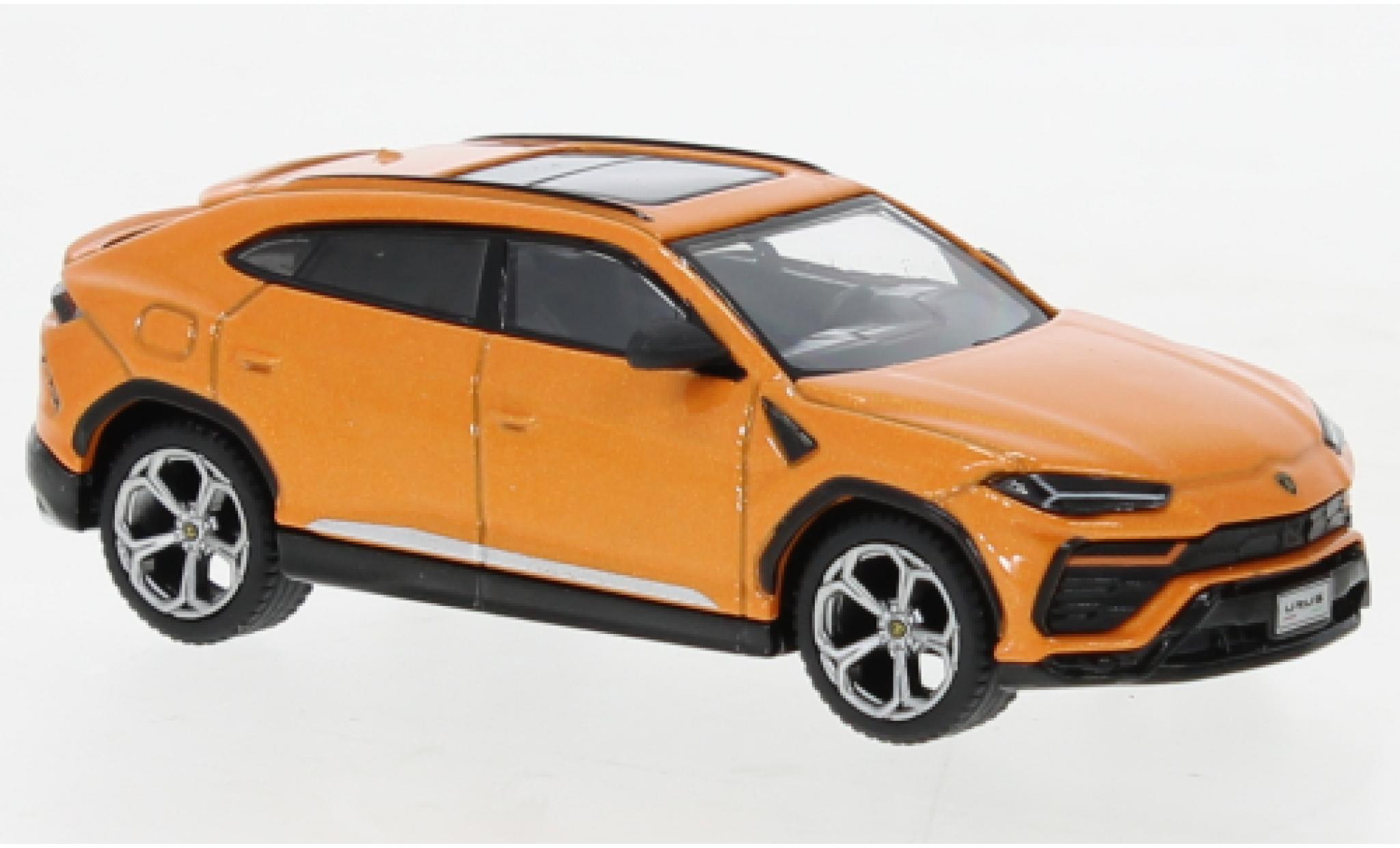 Lamborghini Urus 1/64 Mini GT metallic oranje modelauto