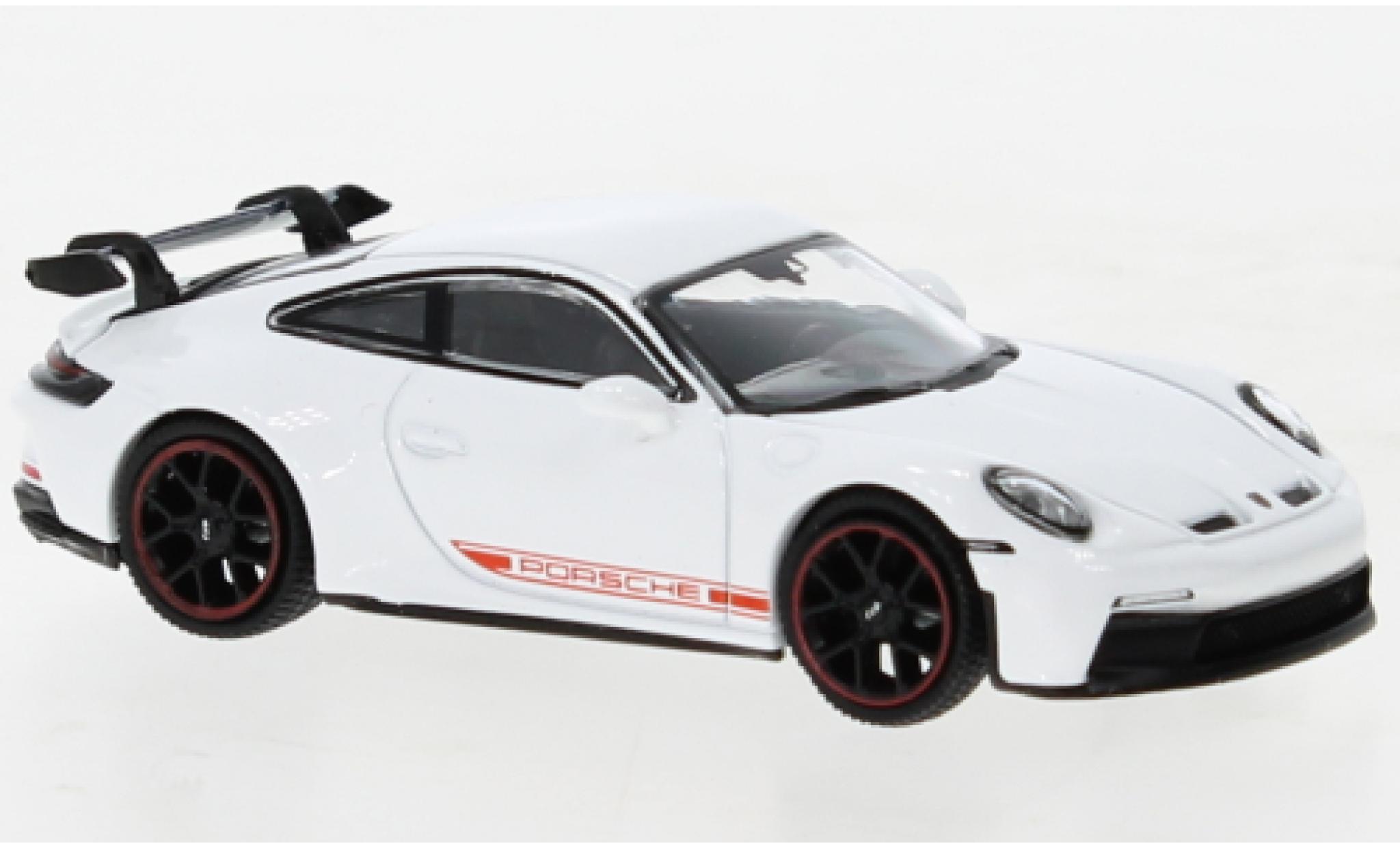 Porsche 992 GT3 1/64 Mini GT 911  wit modelauto