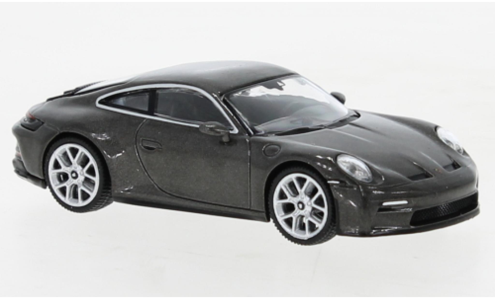 Porsche 992 GT3 1/64 Mini GT 911  Touring metallic grijs modelauto