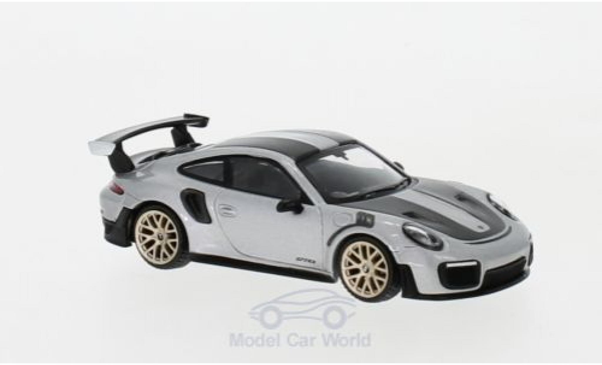 Porsche 991 GT2 RS 1/64 Mini GT 911 ( II) GT2 RS grijs RHD Weissach Package modelauto