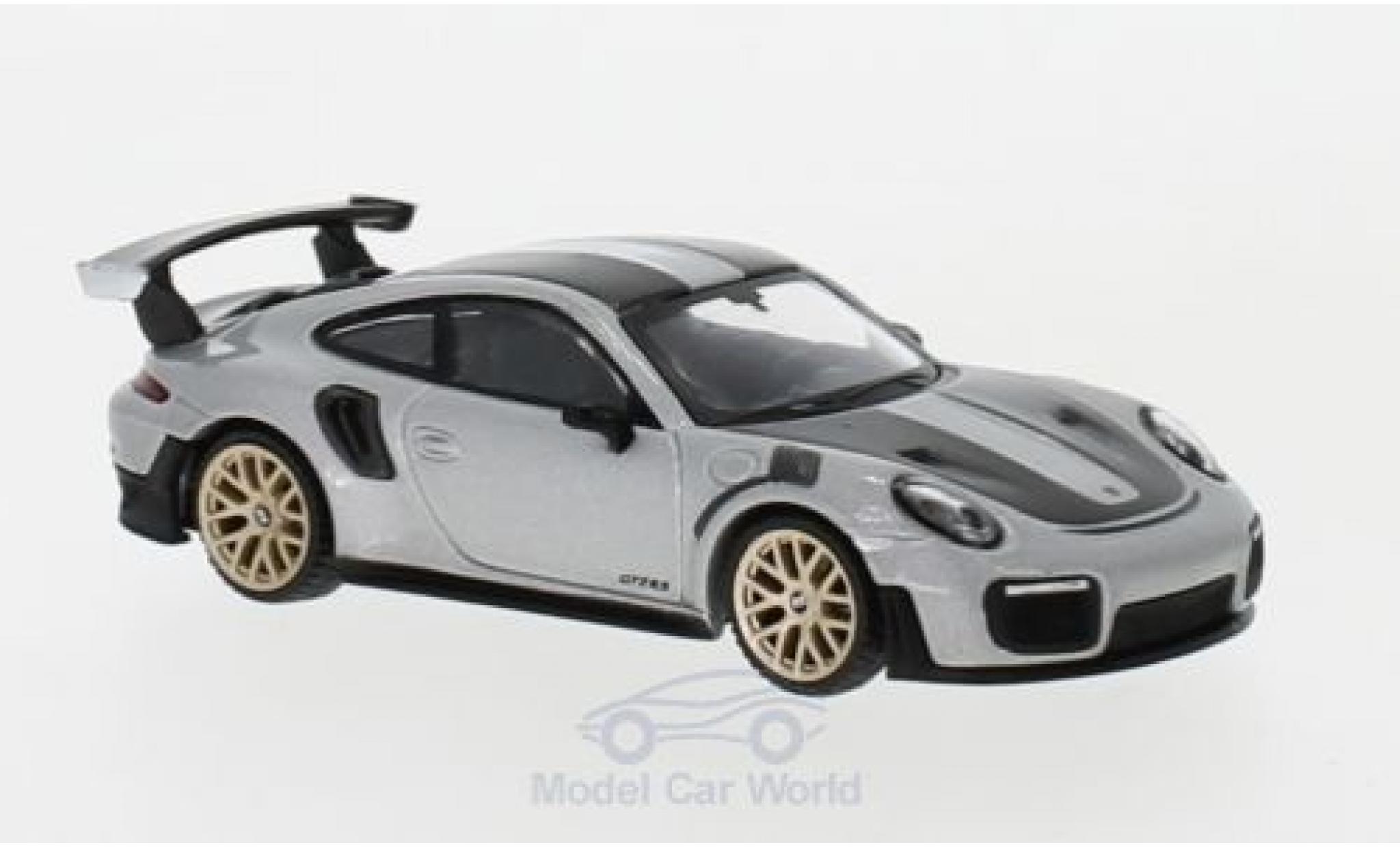 Porsche 991 GT2 RS 1/64 Mini GT 911 ( II) GT2 RS grijs Weissach Package modelauto