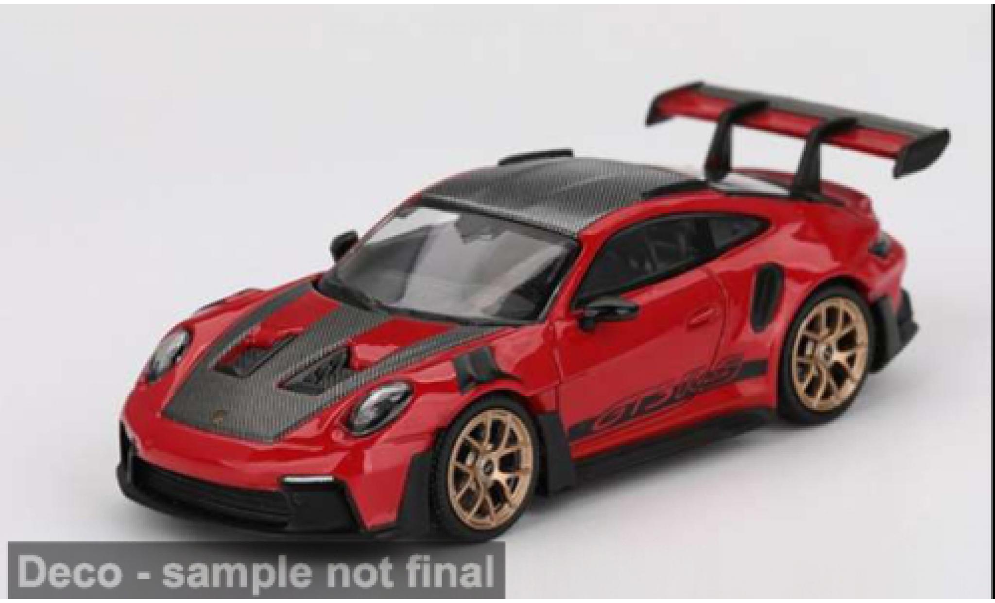 Porsche 992 1/64 Mini GT 911  GT RS Weissach Packaging rood 2022 1:64 modelauto