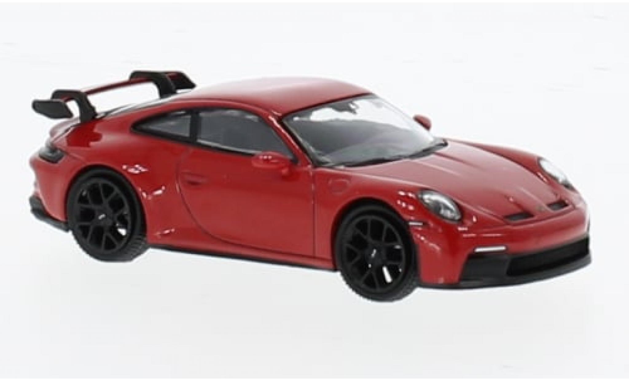 Porsche 992 GT3 1/64 Mini GT 911  rood 1:64 modelauto
