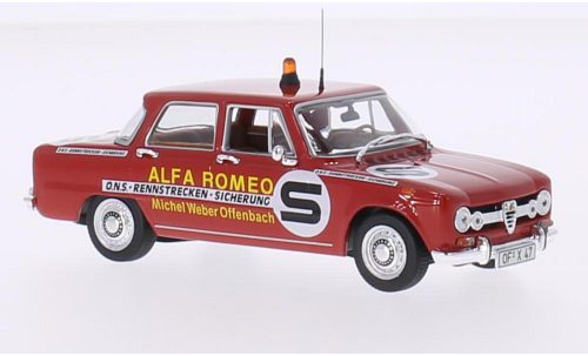 Alfa Romeo Giulia 1/43 Minichamps ONS Rennstrecken-Sicherung 1973 modelauto