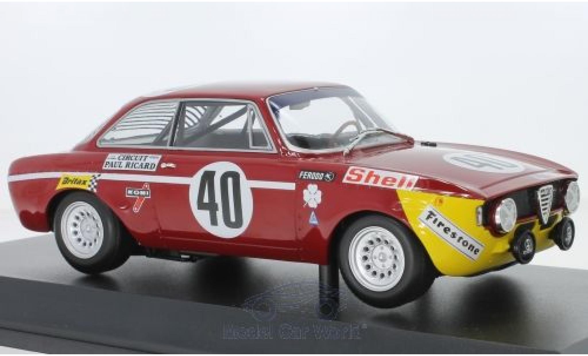 Alfa Romeo GT 1/18 Minichamps A 1300 Junior No.40 24h Paul Ricard 1971 G.Piccini/G.Chasseuil modelauto
