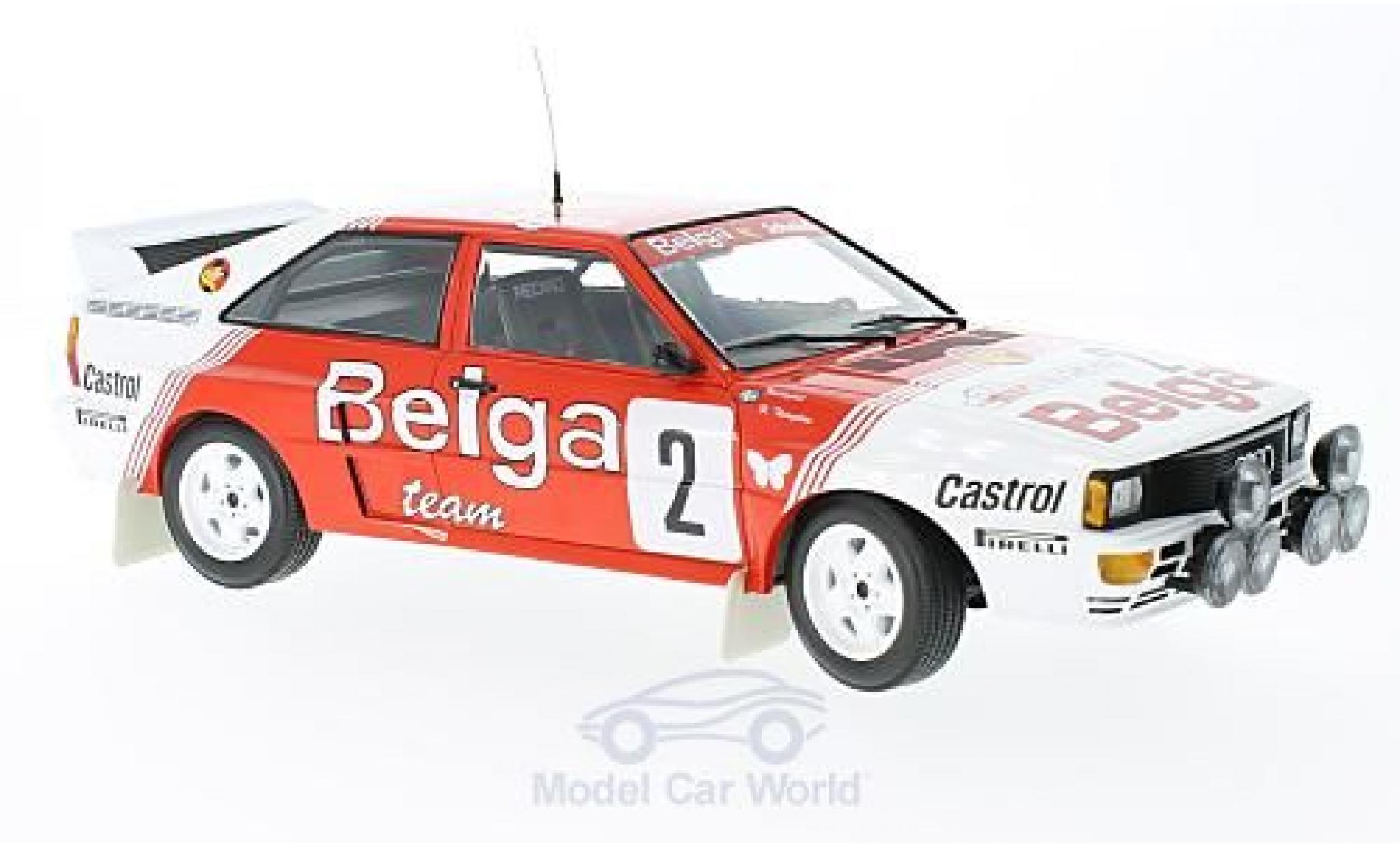 Audi Quattro 1/18 Minichamps quattro A2 No.2 Belga Team Rallye Boucles de Spa 1985 B.Waldegard/H.Thorszelius modelauto