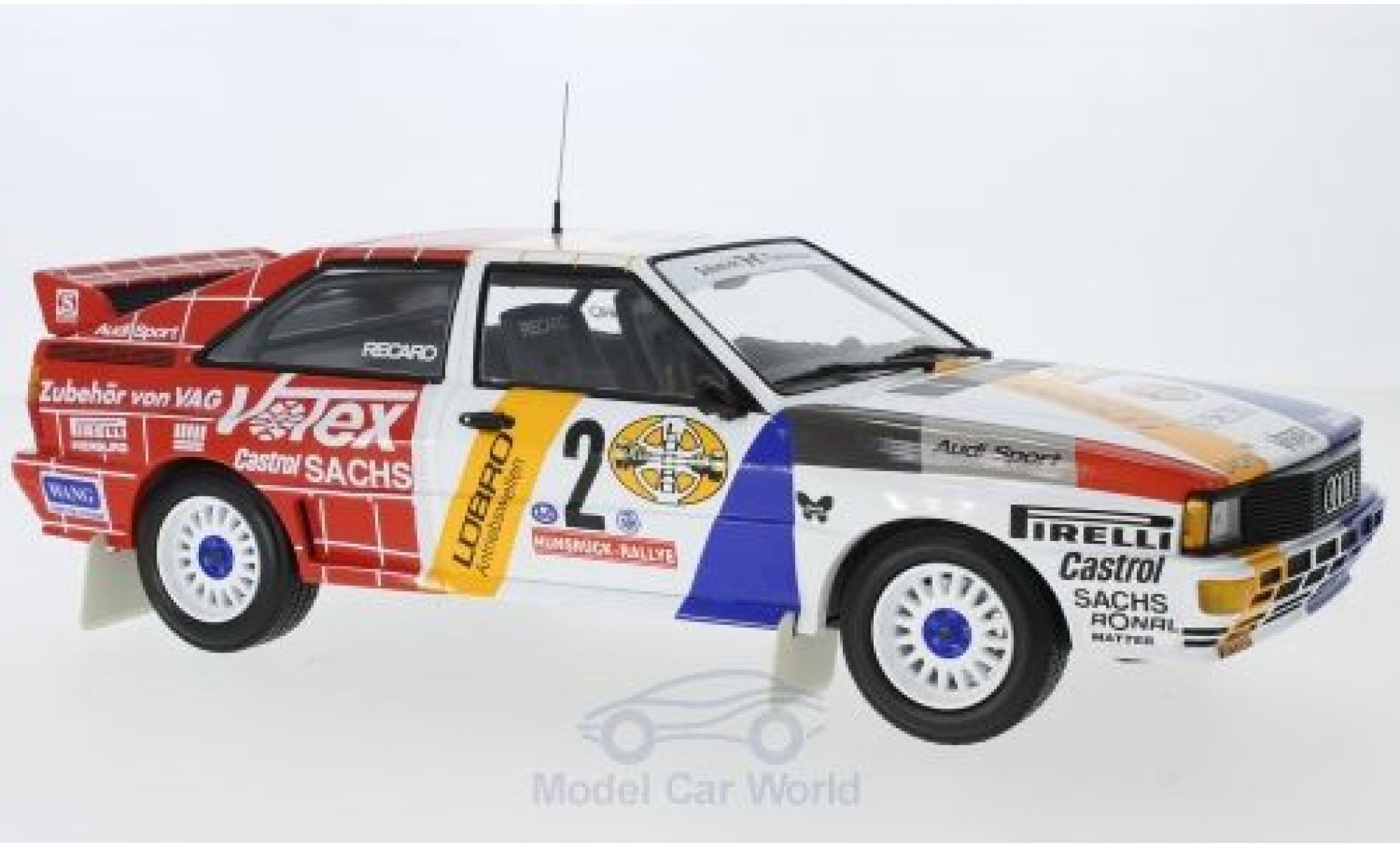 Audi Quattro 1/18 Minichamps quattro A2 No.2 Schmidt Motorsport Votex Rallye DM Rallye Hunsr&uuml;ck 1984 H.Demuth/W.Lux modelauto