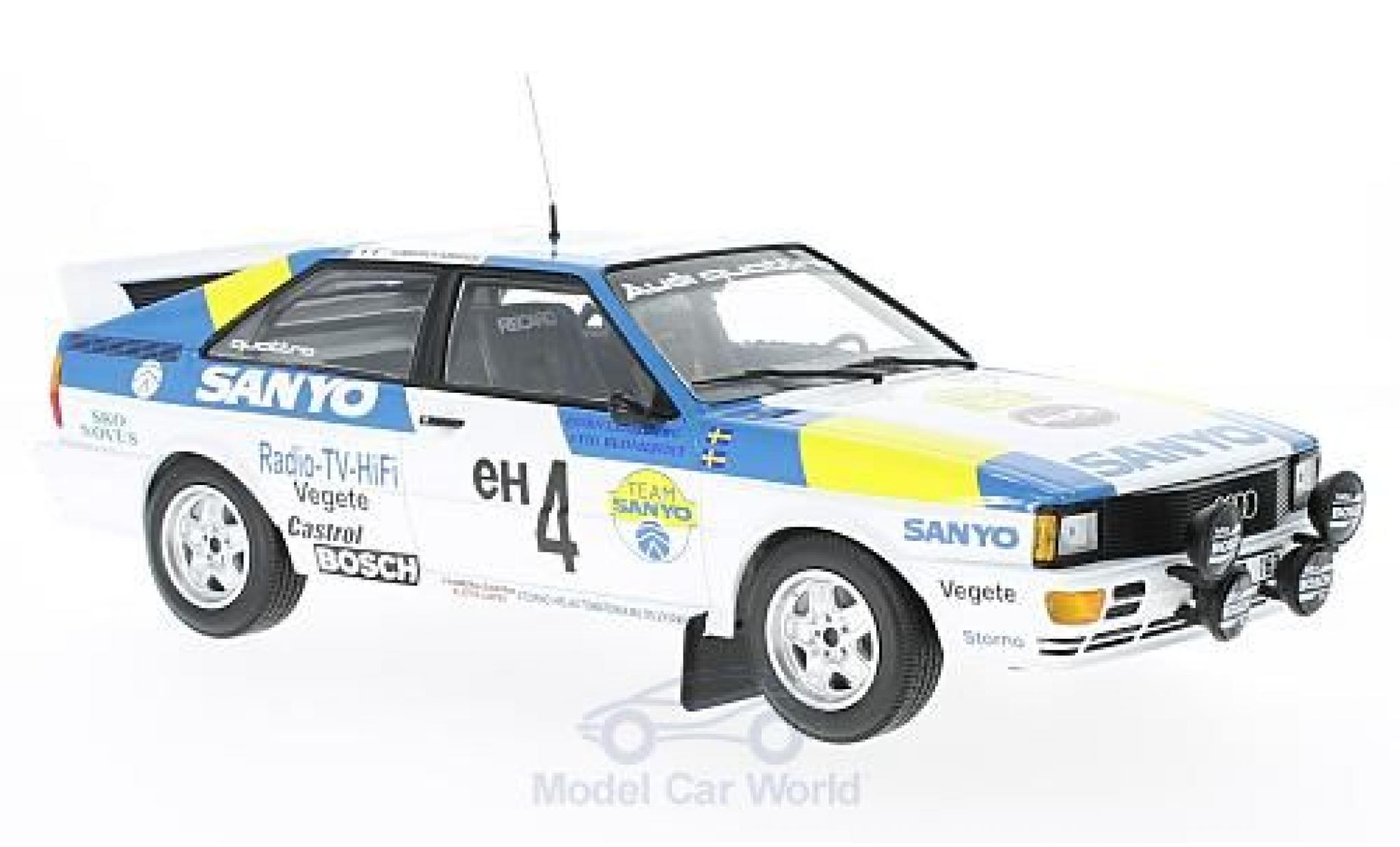Audi Quattro 1/18 Minichamps quattro No.4 Sport Schweden Rallye Schweden 1982 S.Blomqvist/B.Cederberg modelauto