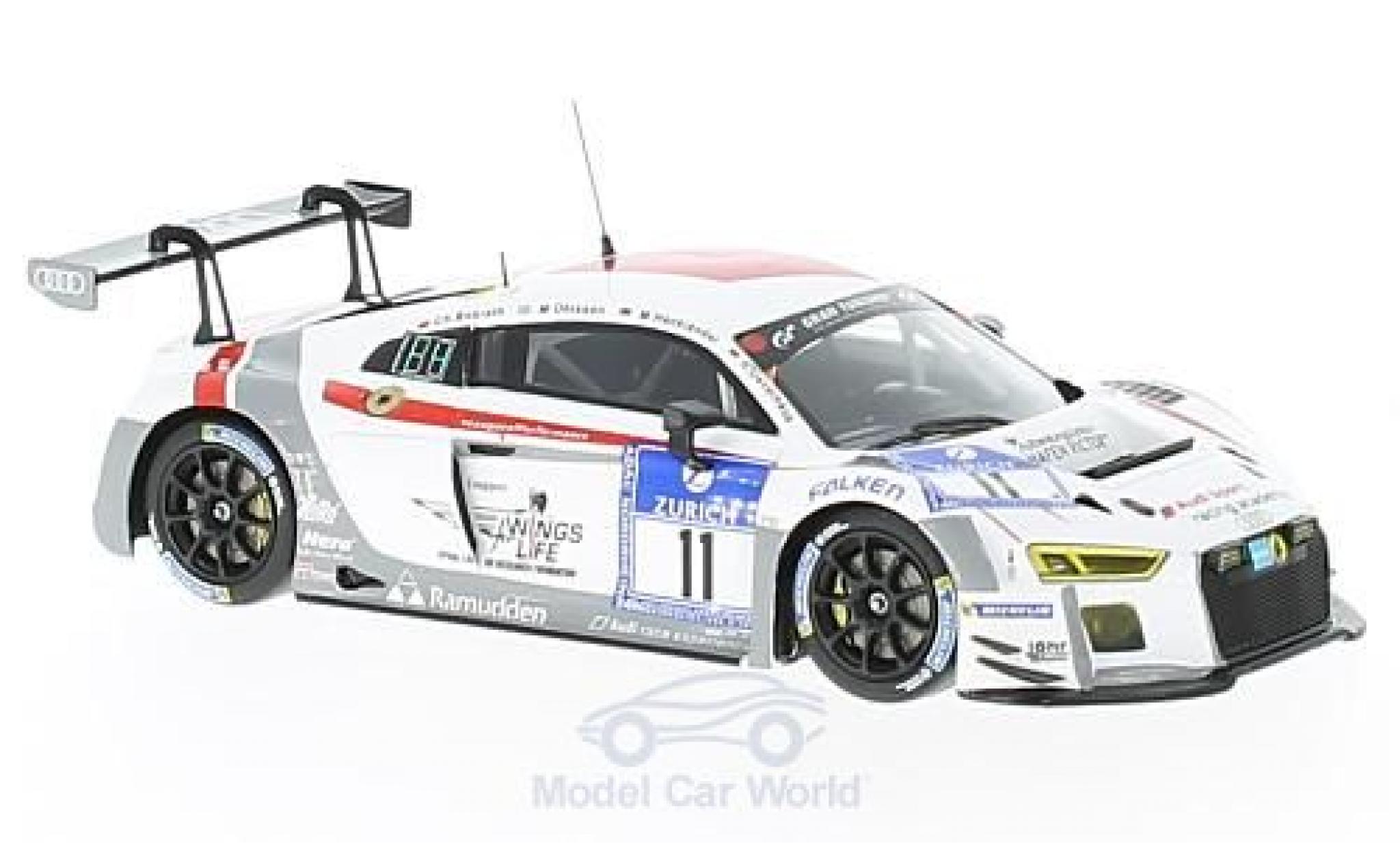 Audi R8 1/43 Minichamps LMS No.11 Race Experience 24h N&uuml;rburgring 2016 C.Bollrath/M.Ohlsson/M.Hackl&auml;nder/R.Oeverhaus modelauto
