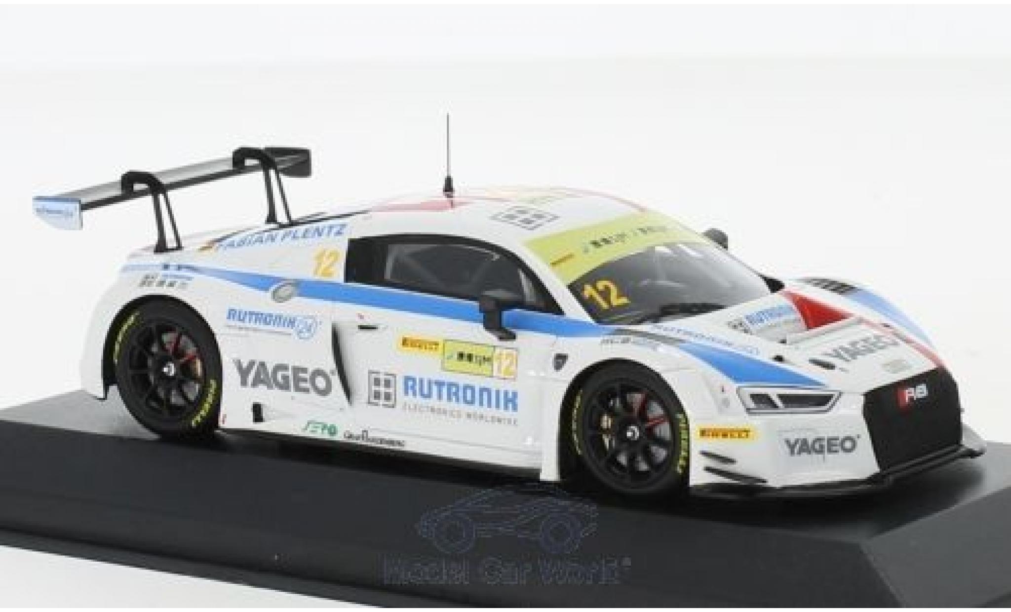 Audi R8 1/43 Minichamps LMS No.12 HCB-Rutronik-Racing Fia GT World Cup GT Cup Macau 2017 F.Plentz modelauto