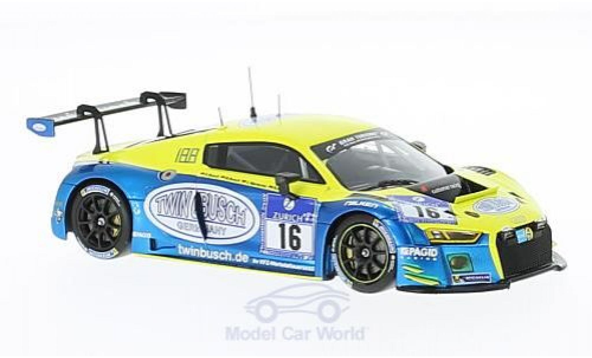 Audi R8 1/43 Minichamps LMS No.16 Twin Busch Motorsport 24h N&uuml;rburgring 2016 R.Rast/D.Busch/M.Busch/C.Mamerow modelauto