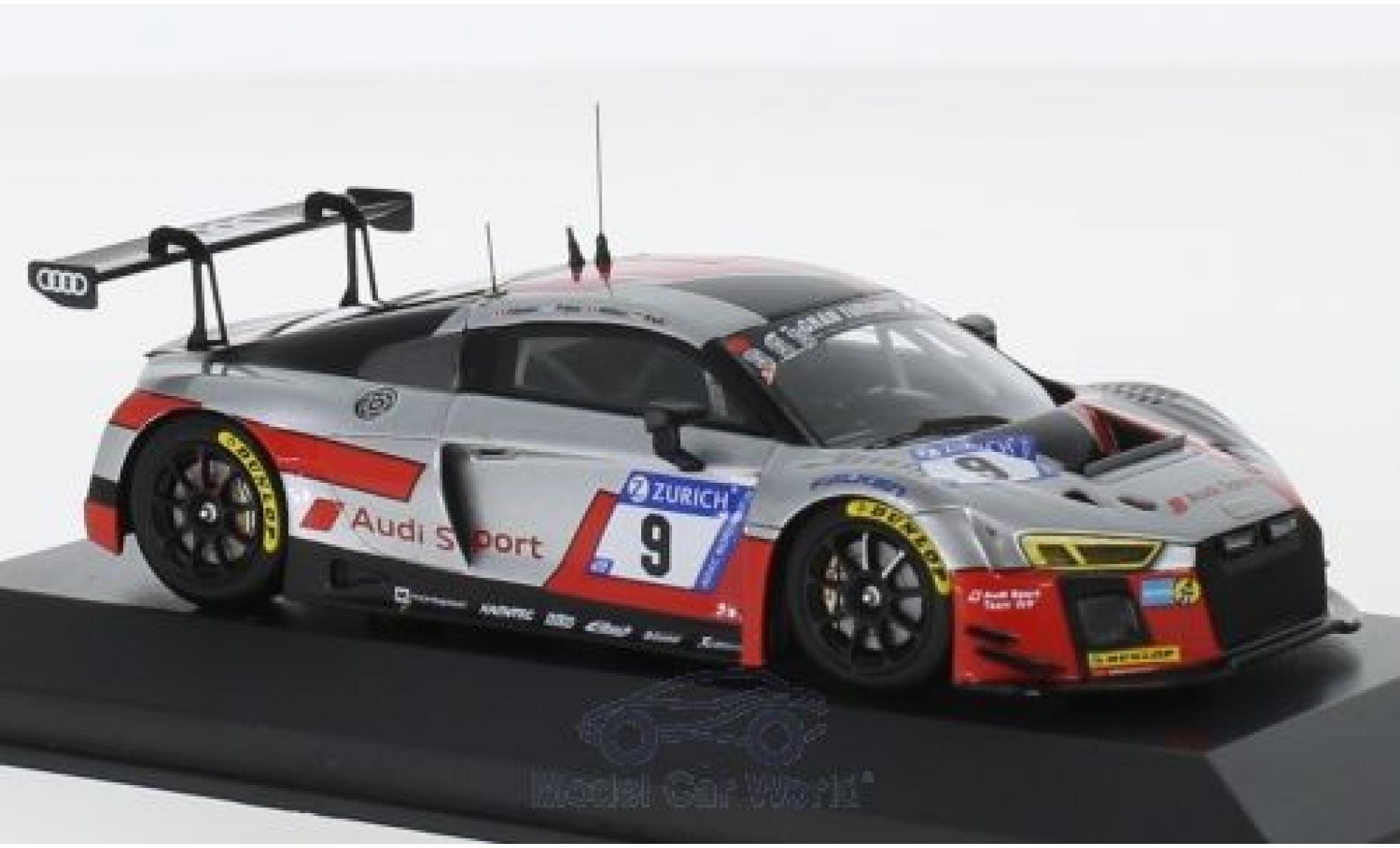 Audi R8 1/43 Minichamps LMS No.9 Sport Team WRT 24h N&uuml;rburgring 2017 N.M&uuml;ller/M.F&auml;ssler/R.Frijns/R.Rast modelauto