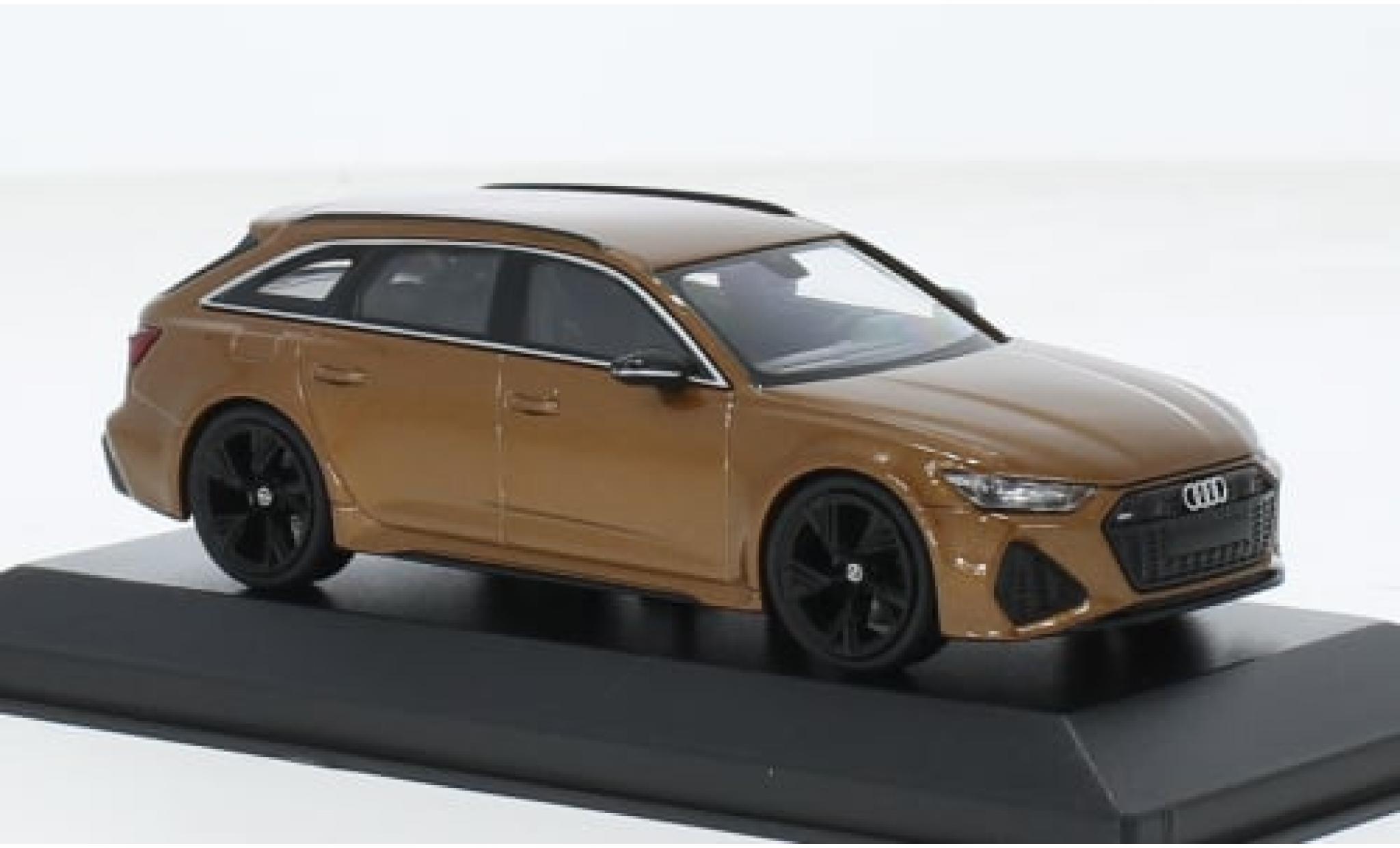 Audi RS6 1/43 Minichamps Avant metallic bruin 2019 1:43 modelauto