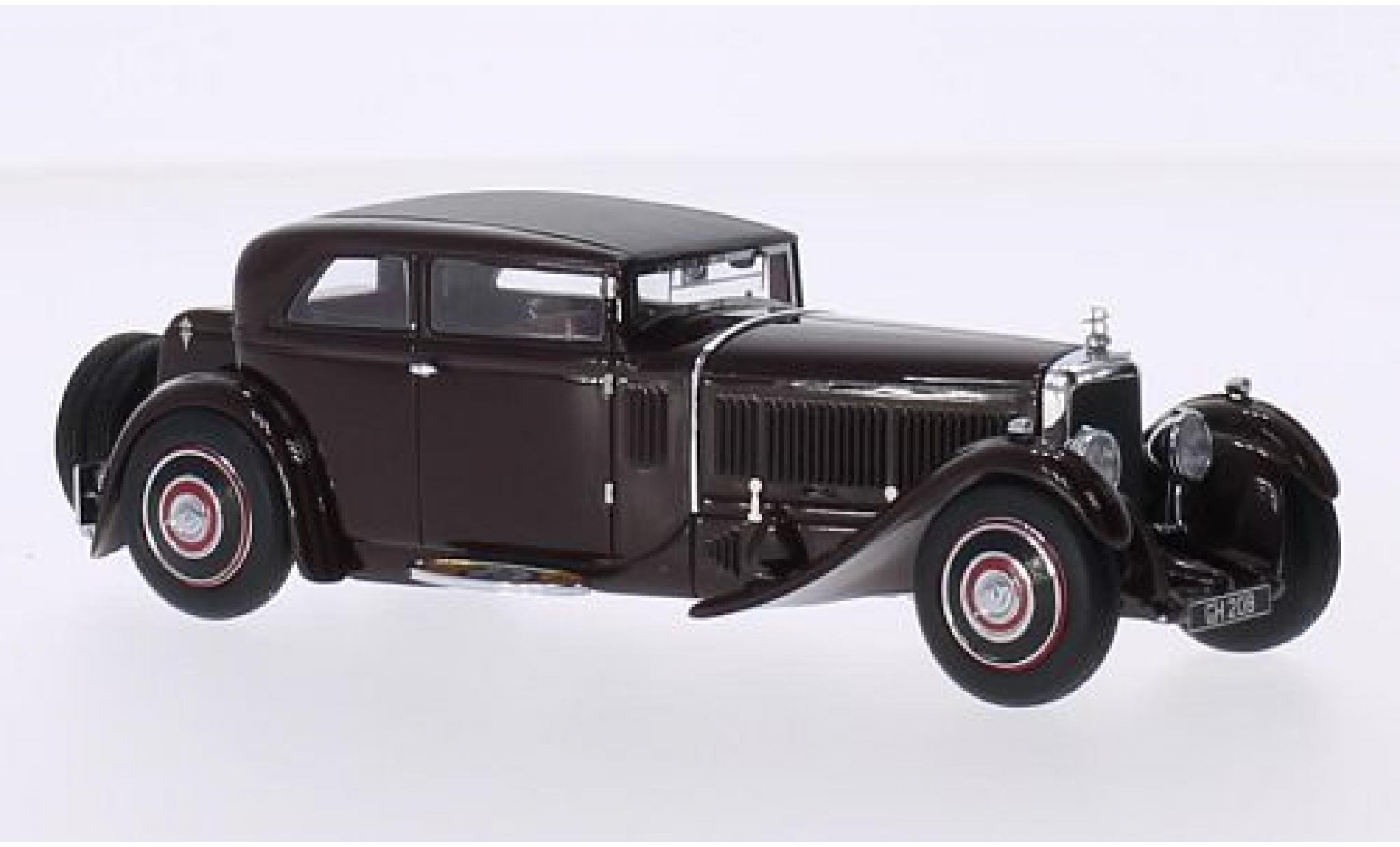 Bentley Speed 6 1/43 Minichamps Speed Six Corsica Coupe bruin RHD 1930 Blackhawk mus&eacute;e Collection modelauto