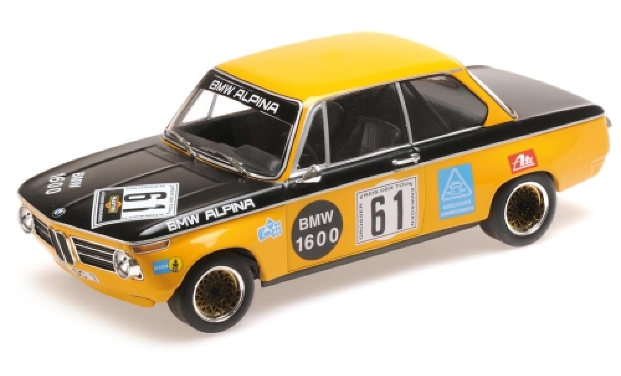 Bmw 1600 1/18 Minichamps -2 No.61 -Alpina 6h N&uuml;rburgring 1970 R.Herzog/N.Lauda modelauto