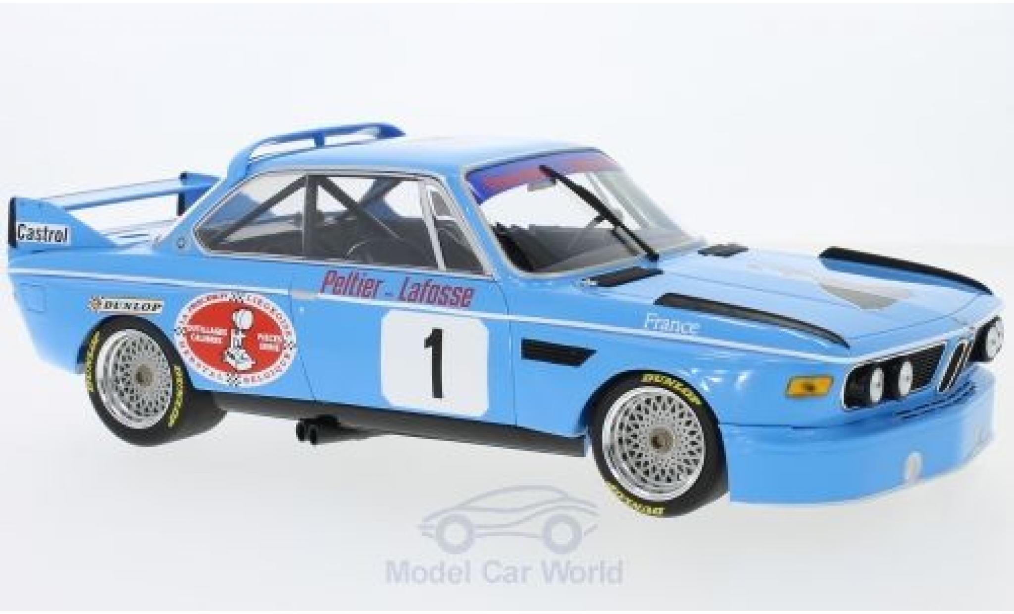 Bmw 3.0 S 1/18 Minichamps CSL No.1 Pricision Liegeose 4h Monza 1974 A.Peltier/J-L.Lafosse modelauto