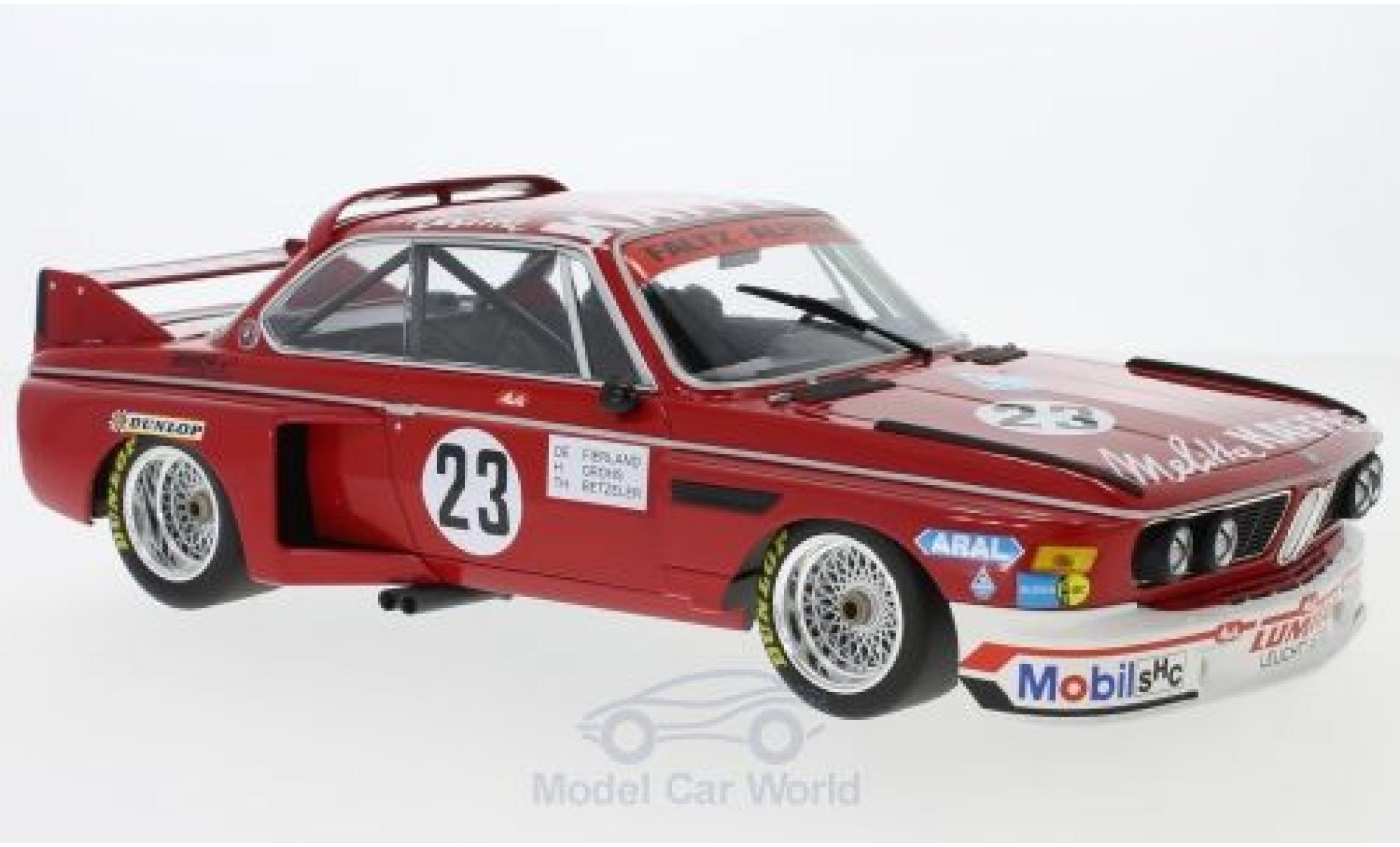 Bmw 3.0 S 1/18 Minichamps CSL No.23 Faltz Alpina Zandvoort Trophy 1975 T.Betzler/H.de Fierlant/H.Grohs modelauto