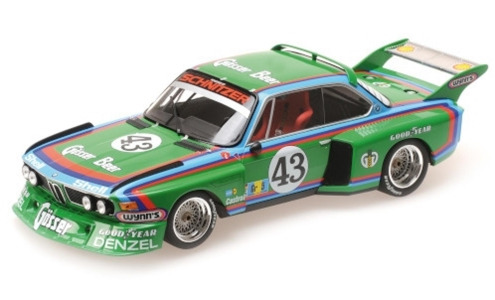Bmw 3.5 1/18 Minichamps CSL No.43 -Schnitzer G&ouml;sser Beer 24h Le Mans 1976 D.Quester/A.Krebs/A.Peltier modelauto