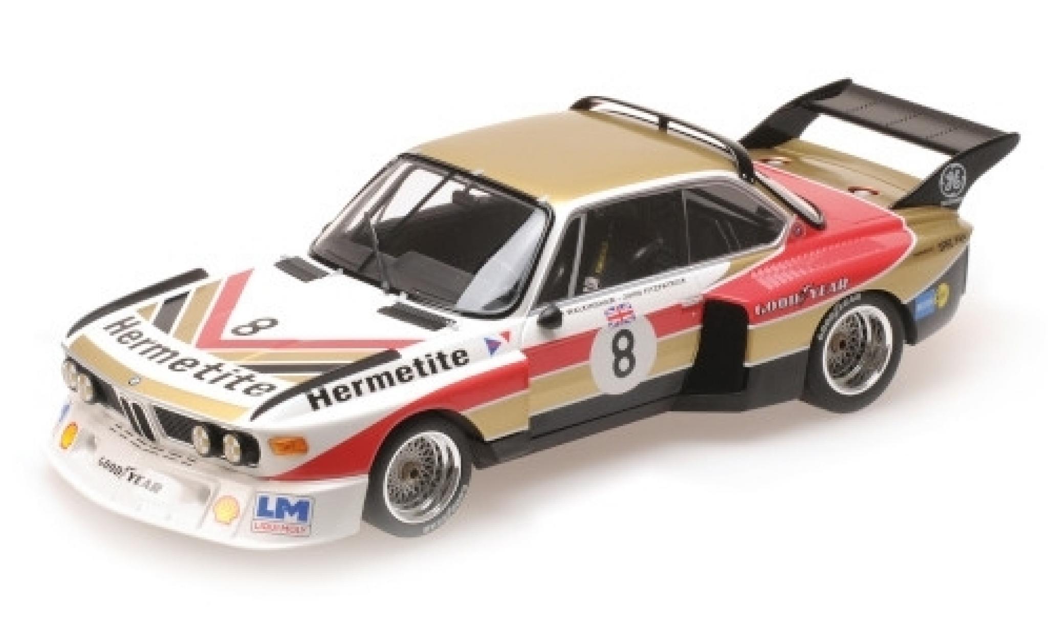 Bmw 3.5 1/18 Minichamps CSL No.8 Hermetite 1000 Km N&uuml;rburgring 1976 J.Fitzpatrick/T.Walkinshaw modelauto