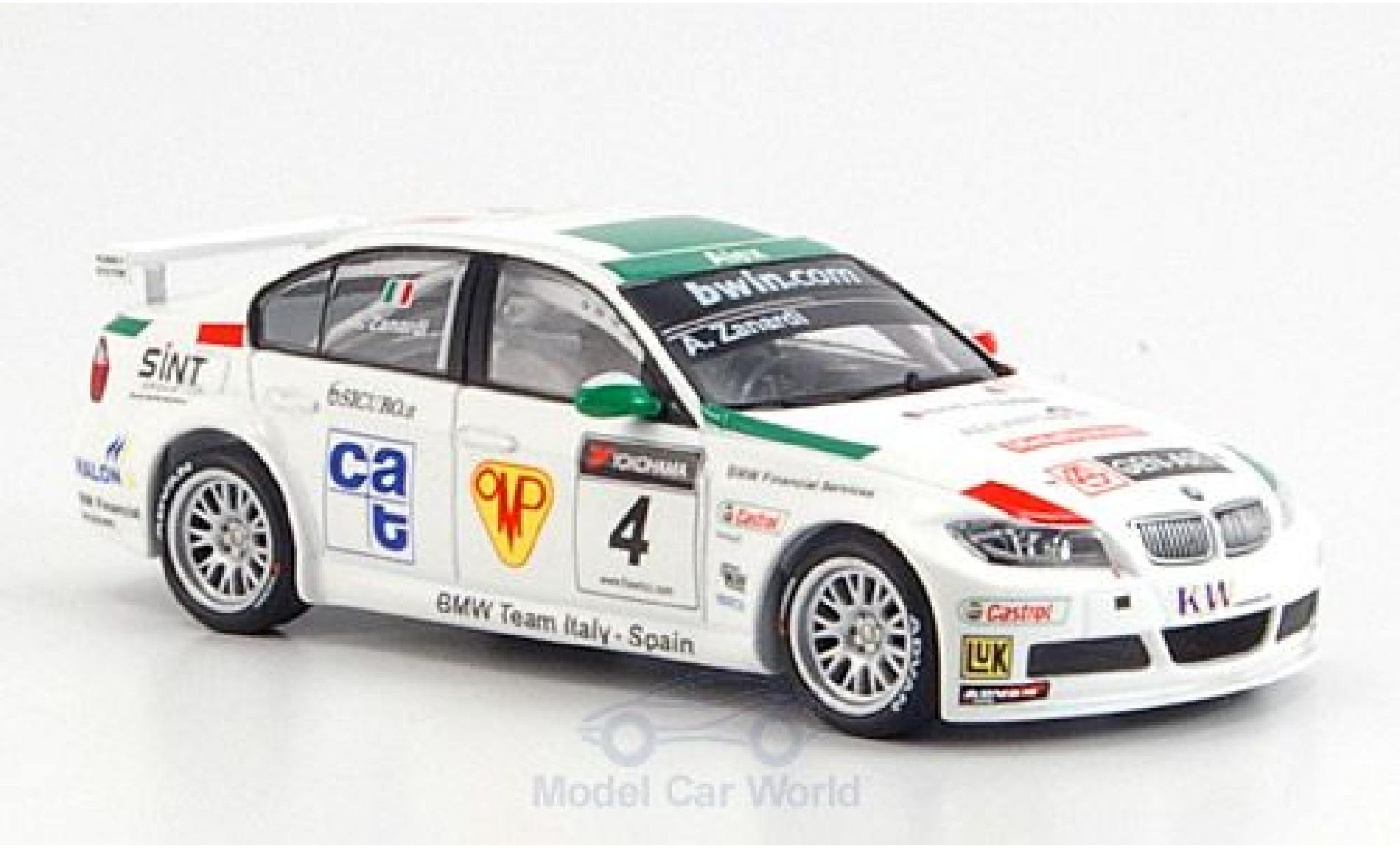 Bmw 320 WTCC 1/43 Minichamps Si No.4 WTCC 2006 A.Zanardi modelauto