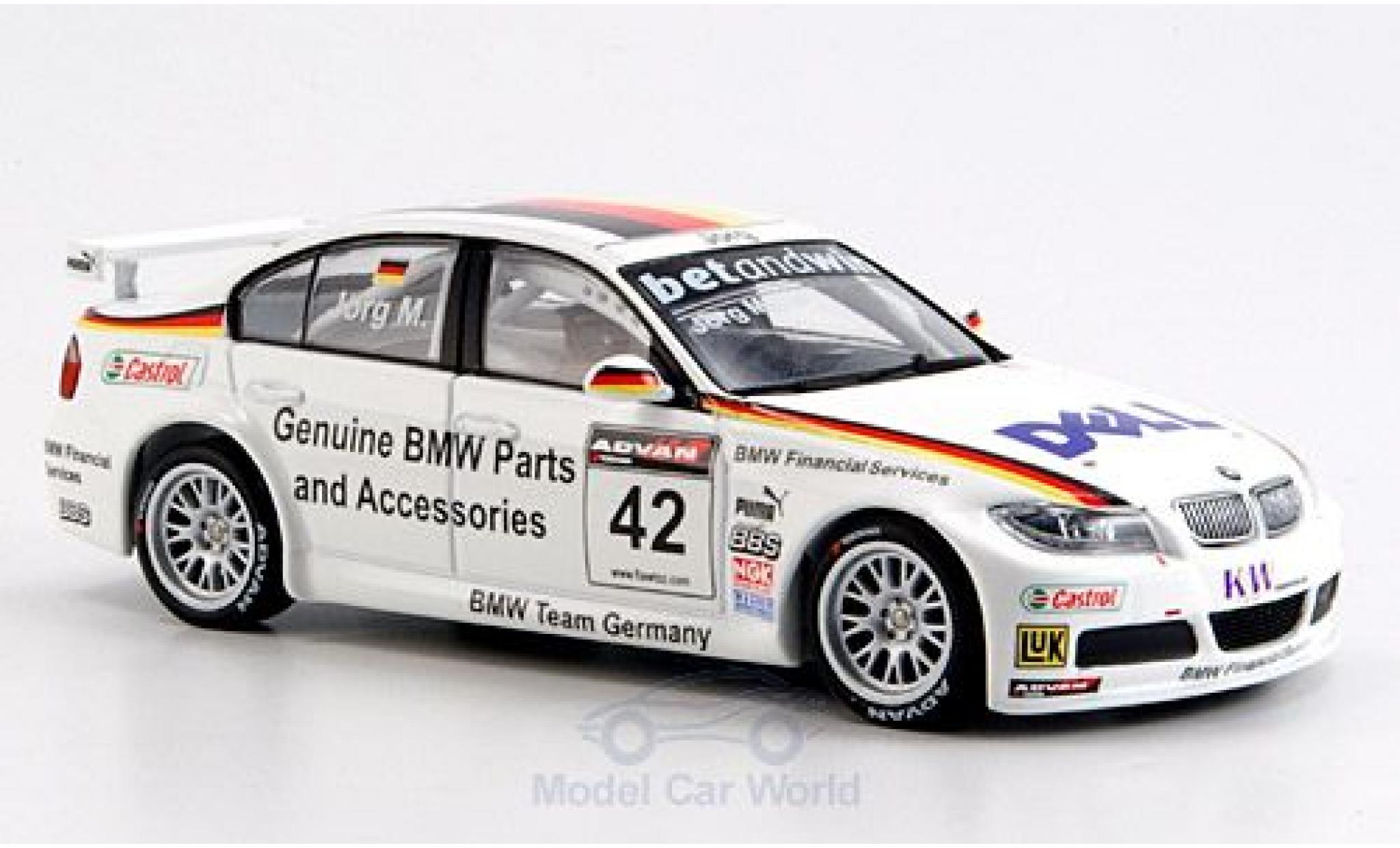 Bmw 320 WTCC 1/43 Minichamps Si No.42 WTCC 2006 J.M&uuml;ller modelauto