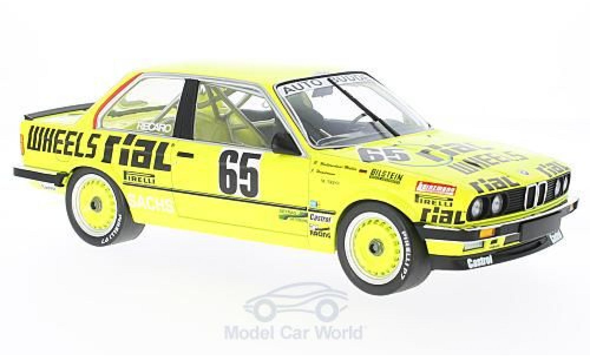 Bmw 325 1/18 Minichamps i No.65 Auto Budde Team Rial 24h N&uuml;rburgring 1986 J.Hamelmann/R.Walterscheid-M&uuml;ller/M.Trint modelauto