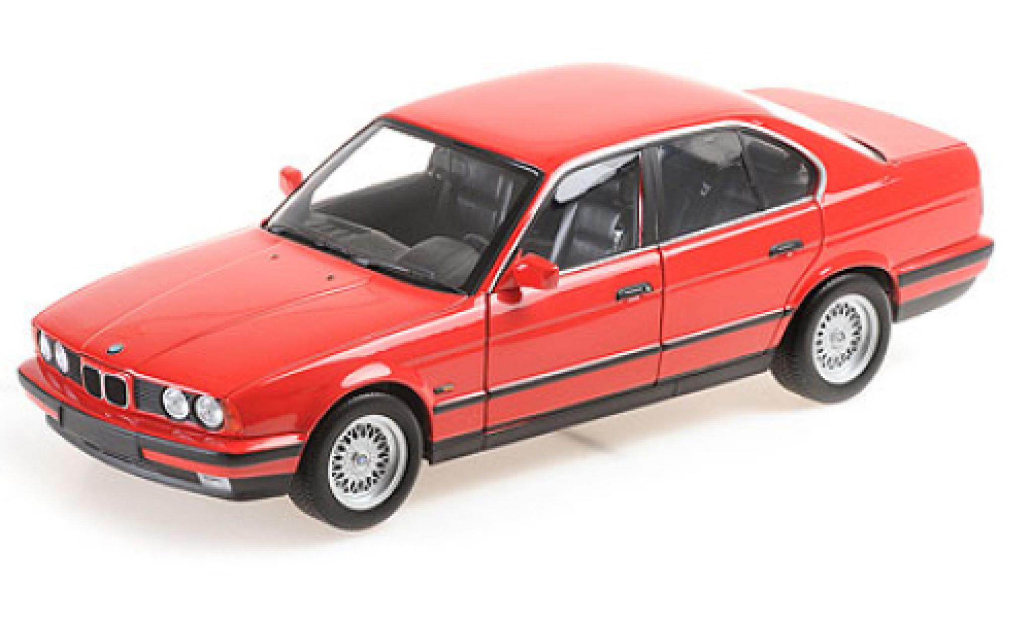 Bmw 535 1/18 Minichamps i (E34) rood 1988 modelauto