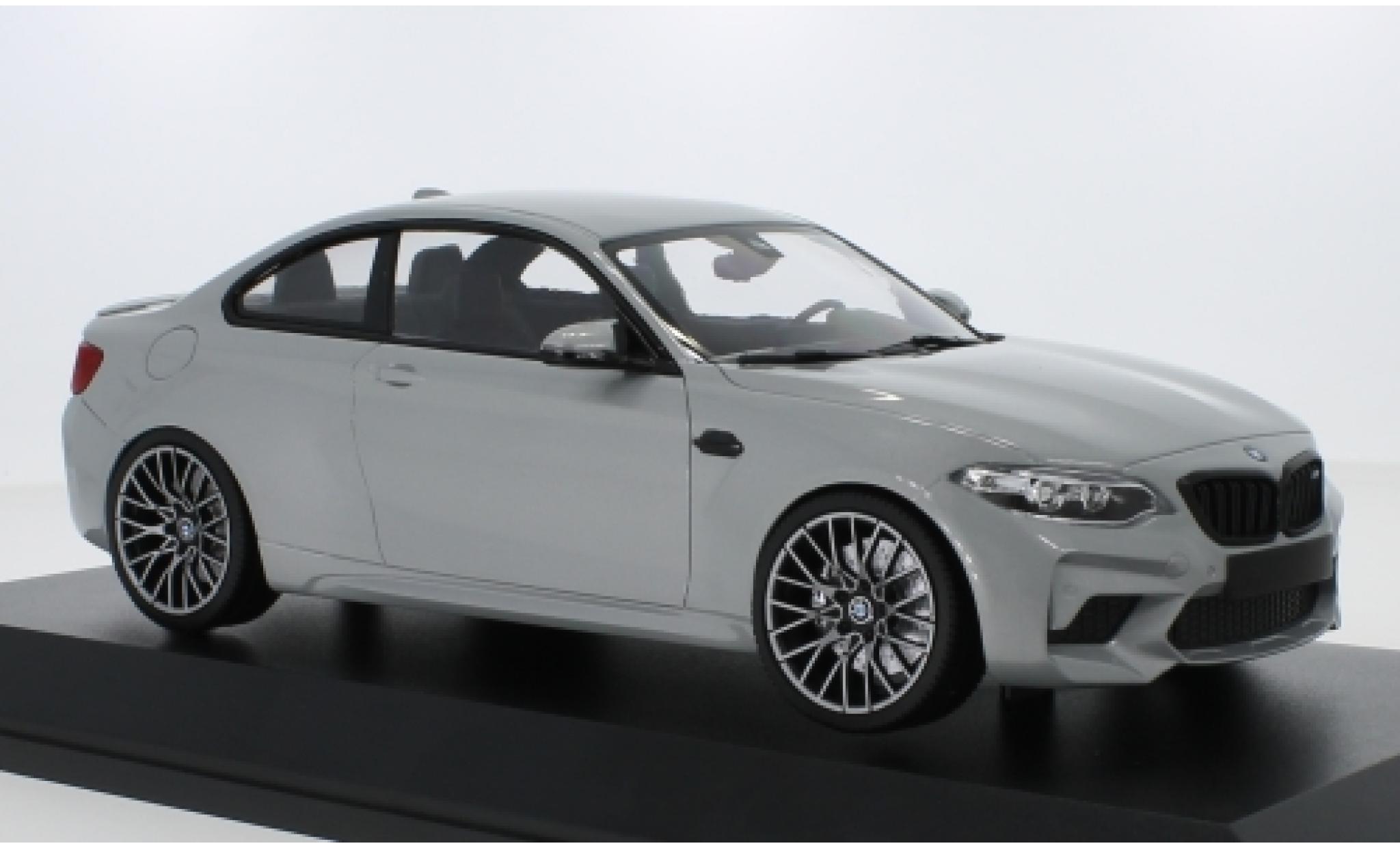 Bmw M2 1/18 Minichamps Competition (F22) grijs 2019 modelauto